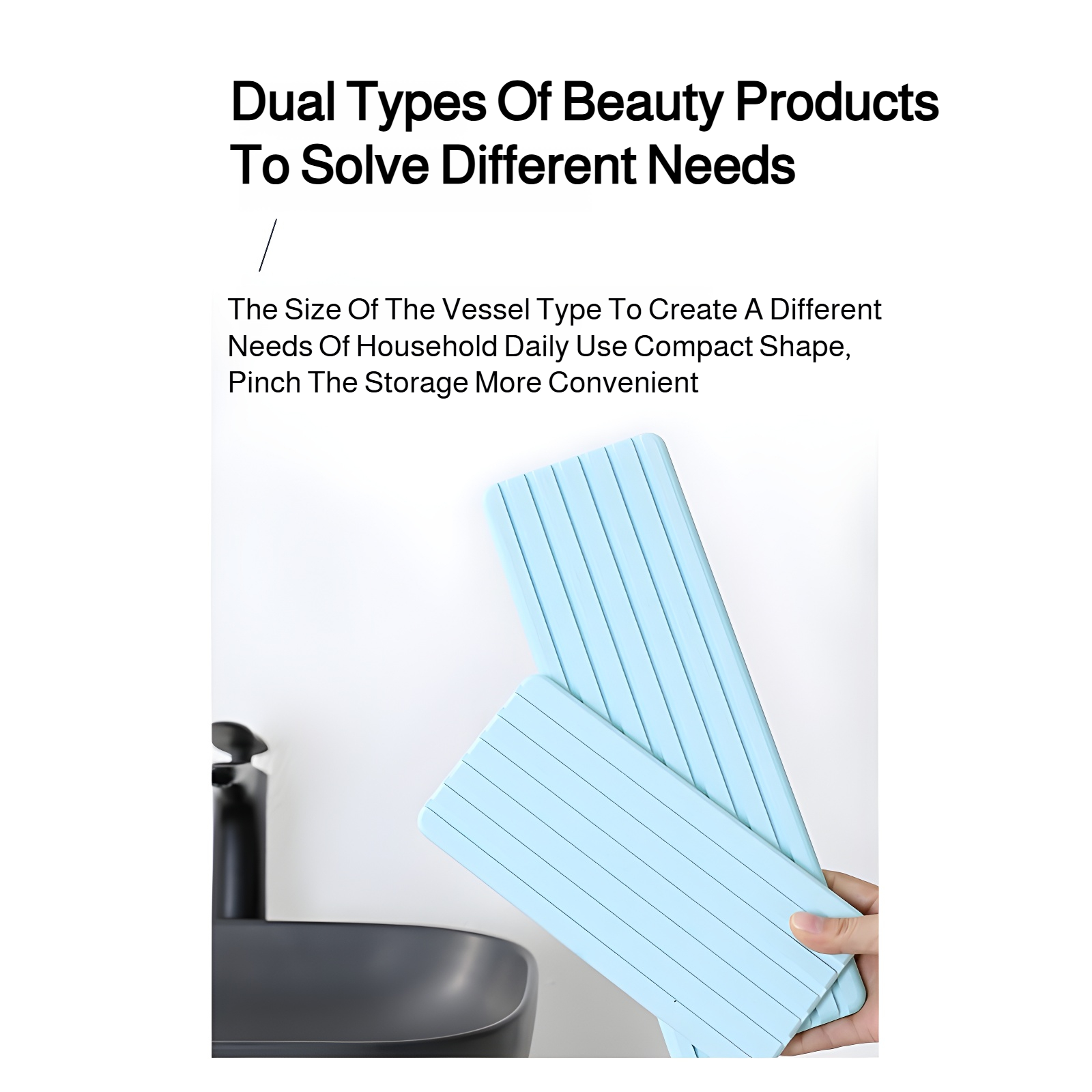 Hotel bathroom accessories with diatomite mat