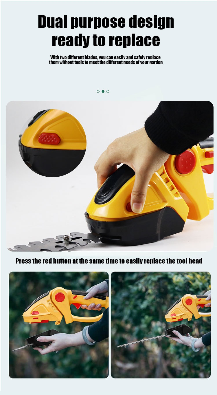 Multifunctional cordless pruning shears cutting branches