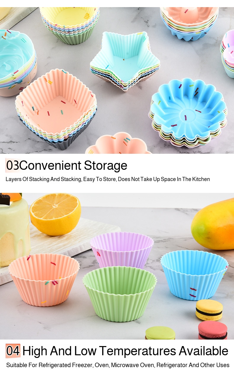 Easy clean square and star baking moulds for parties