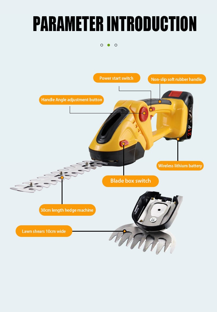 Pruning shears with durable sharp blades and lithium battery