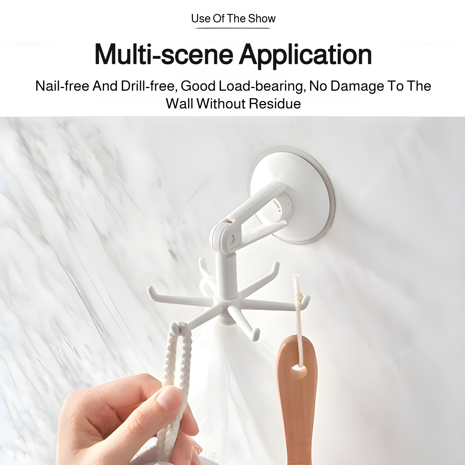 Rotatable wall hook for spatulas and utensils