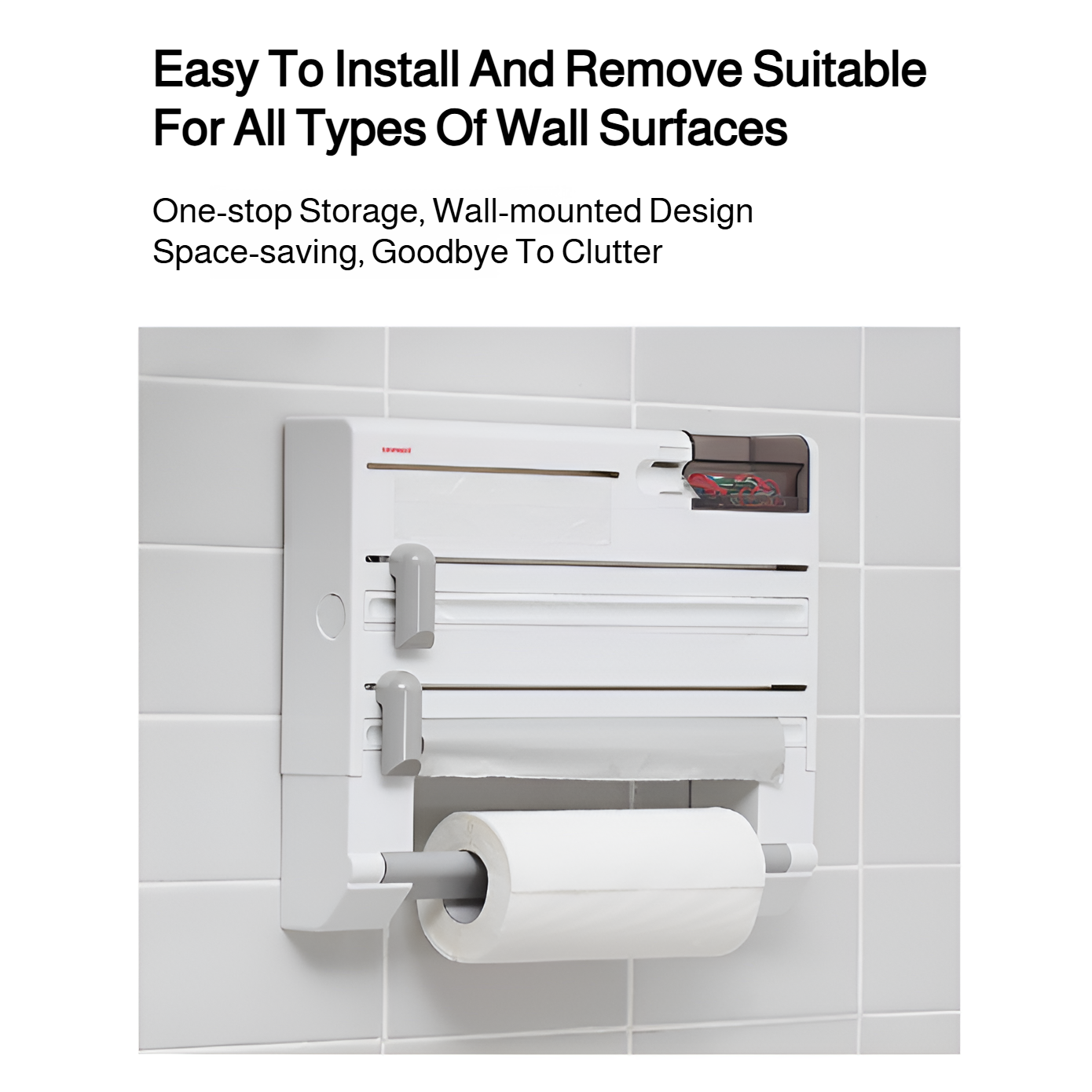 Durable plastic kitchen rack for convenient storage