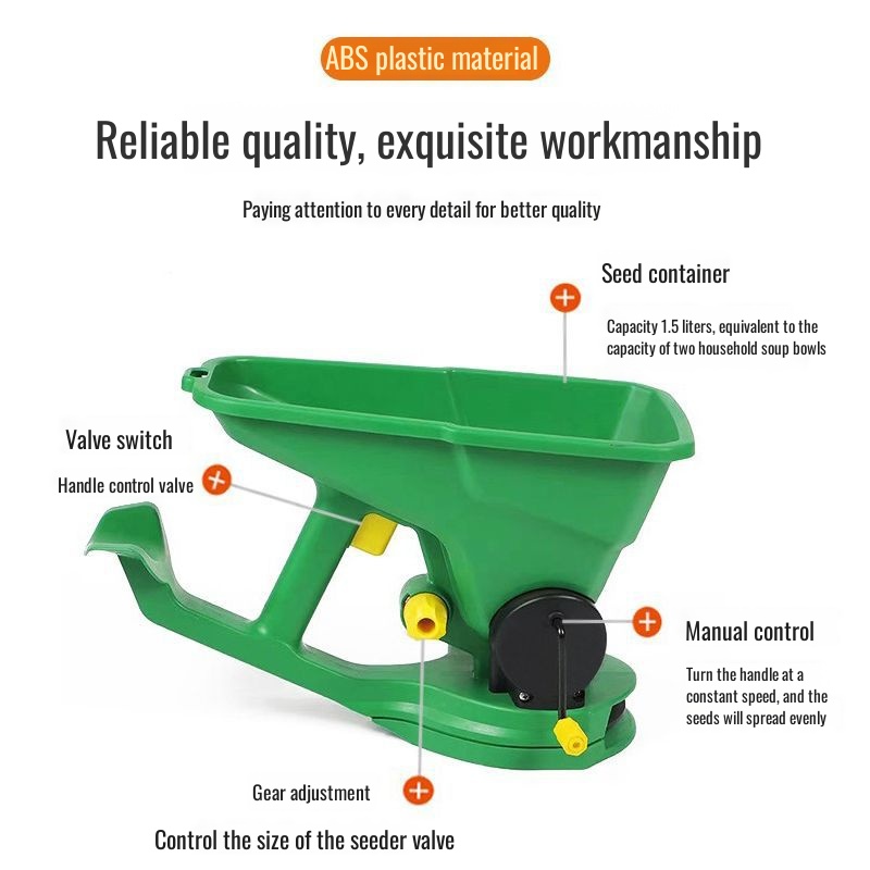 Hand-cranked seeder manual small seeder farmland fertilizer machine lawn seed grass seed spreader 