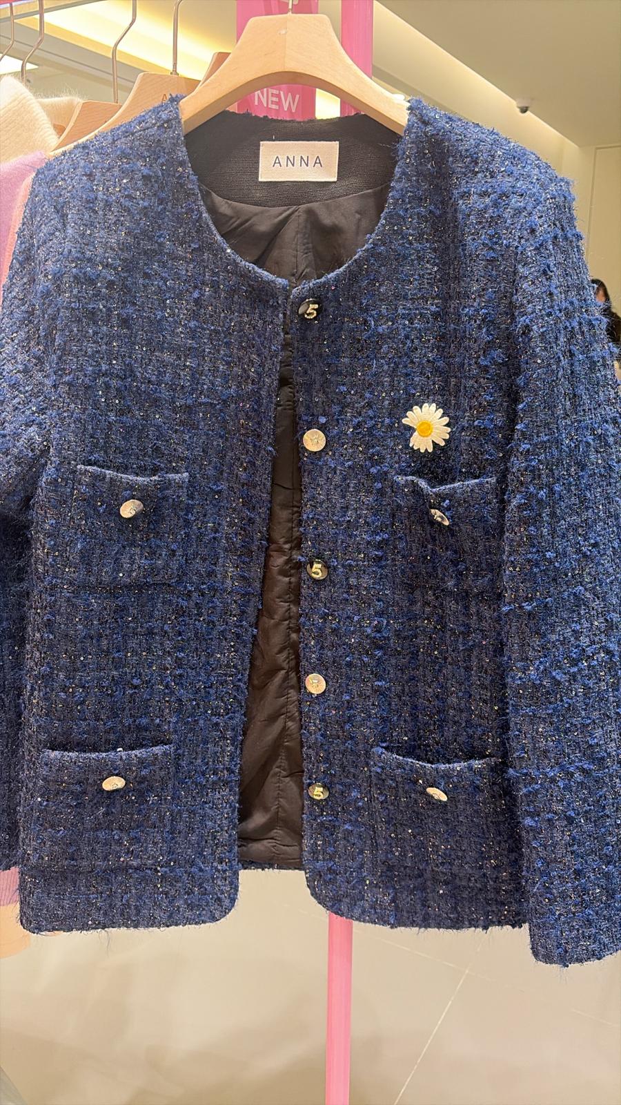 4646J NAVY TWEED JACKET