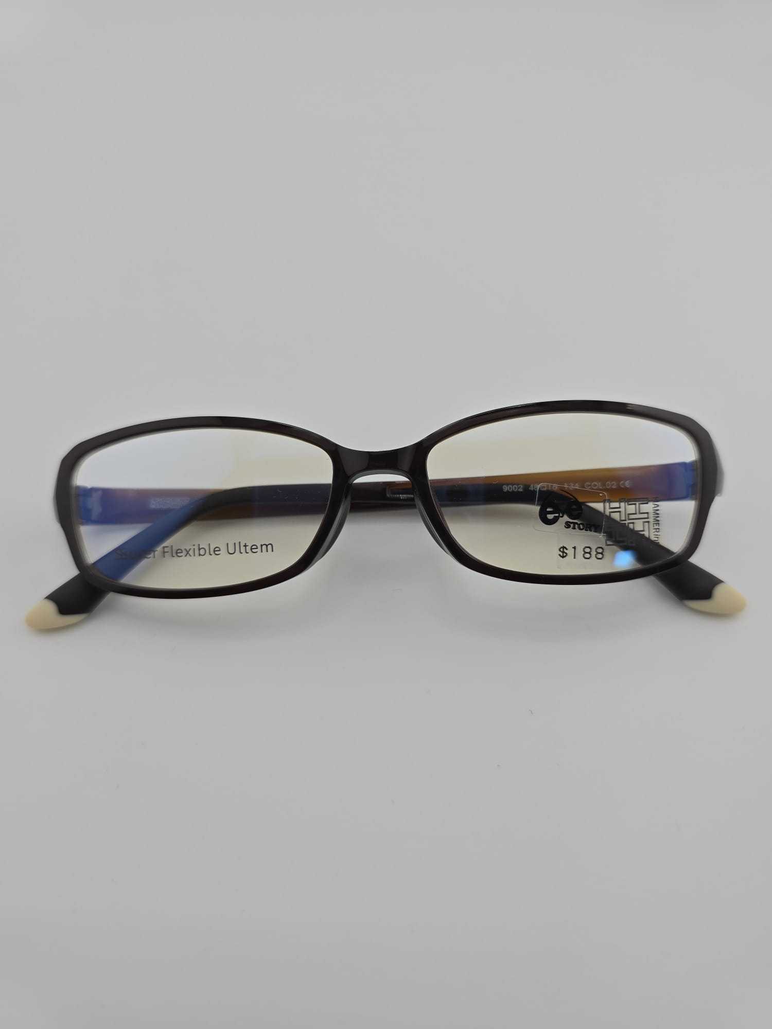 5473A BLACK MINIMALIST GLASSES WITH FLEXIBLE ULTEM FRAME