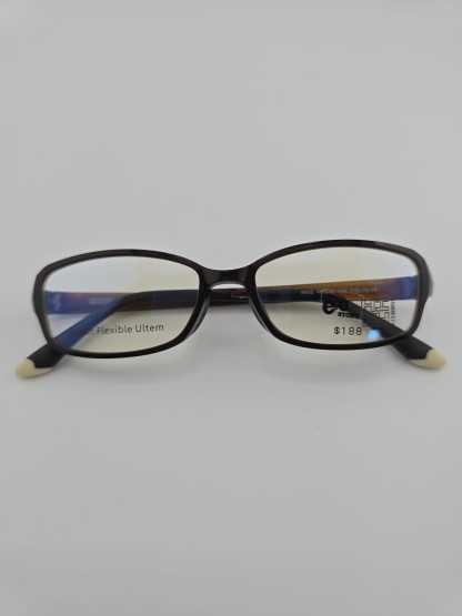 5473A BLACK MINIMALIST GLASSES WITH FLEXIBLE ULTEM FRAME