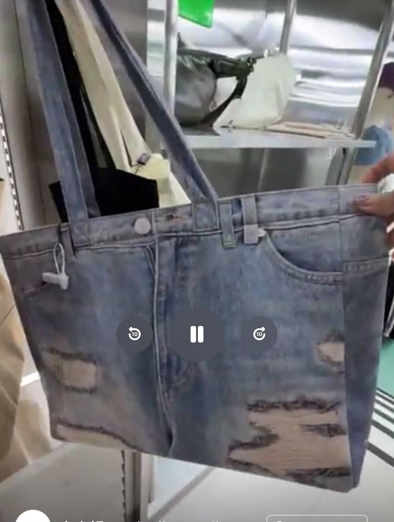 8381K  BLUE DENIM RECTANGULAR HANDBAG
