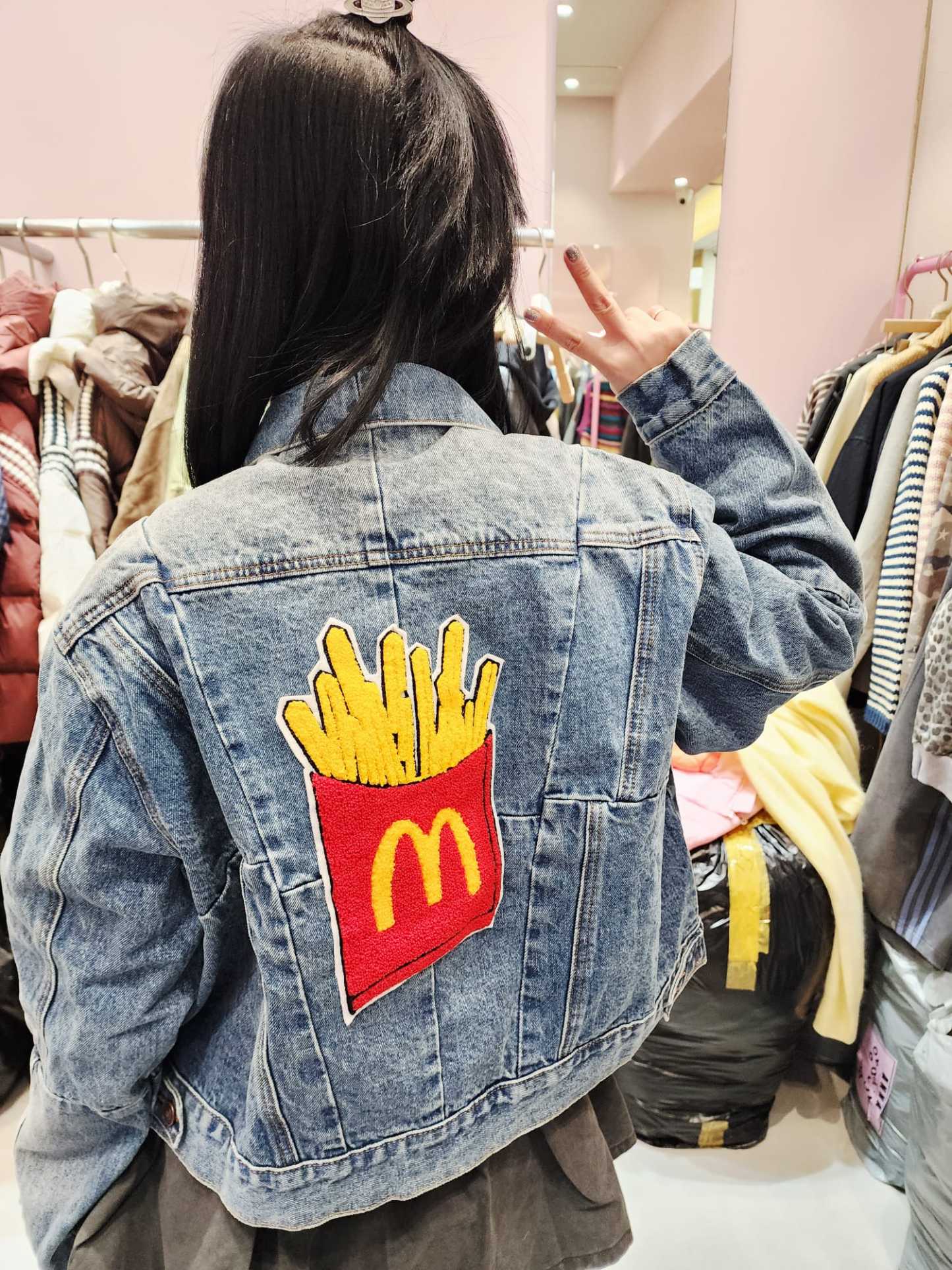 1323T BLUE DENIM JACKET WITH MC FRIES