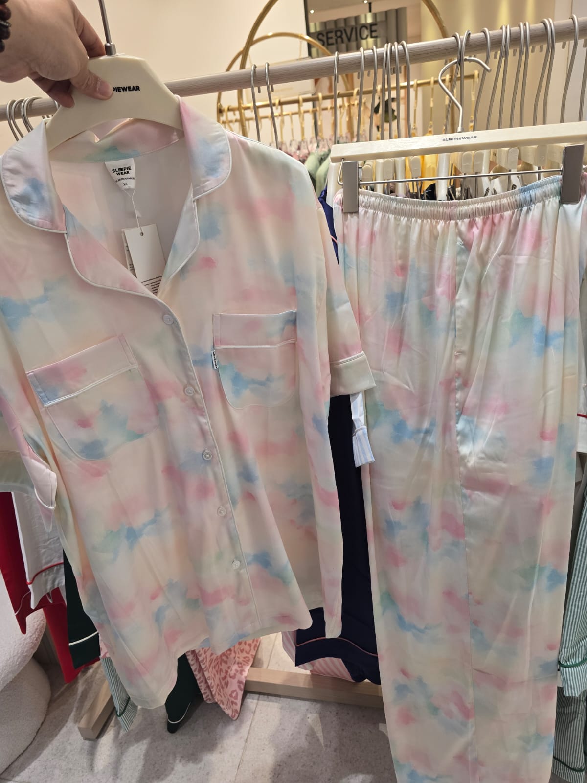 4550J PASTEL CASUAL SET, SHIRT & TROUSERS, RELAXED FIT, WITH BUTTON FRONT