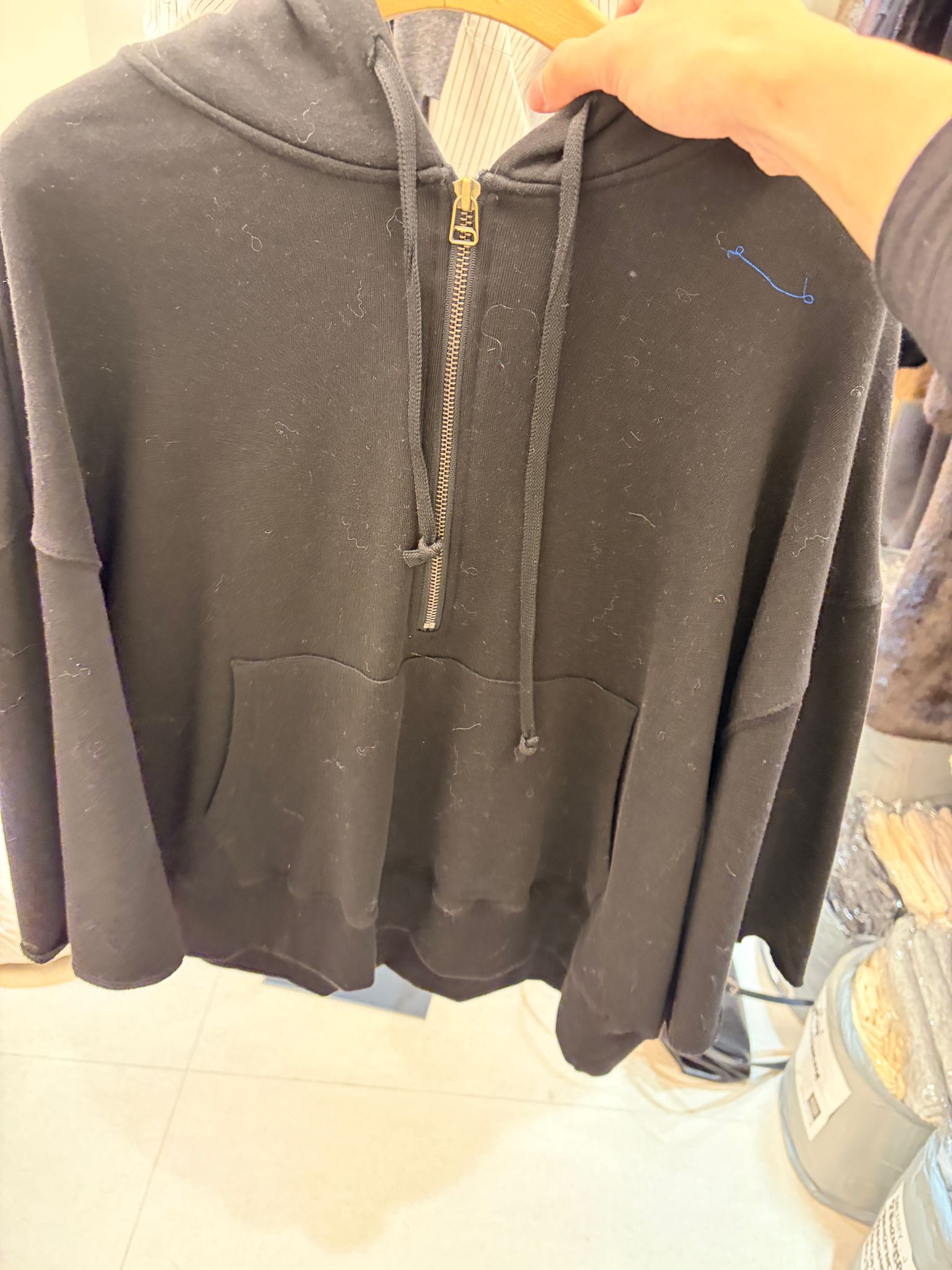 4633J GRAY ZIPPED UP HOODIE JACKET