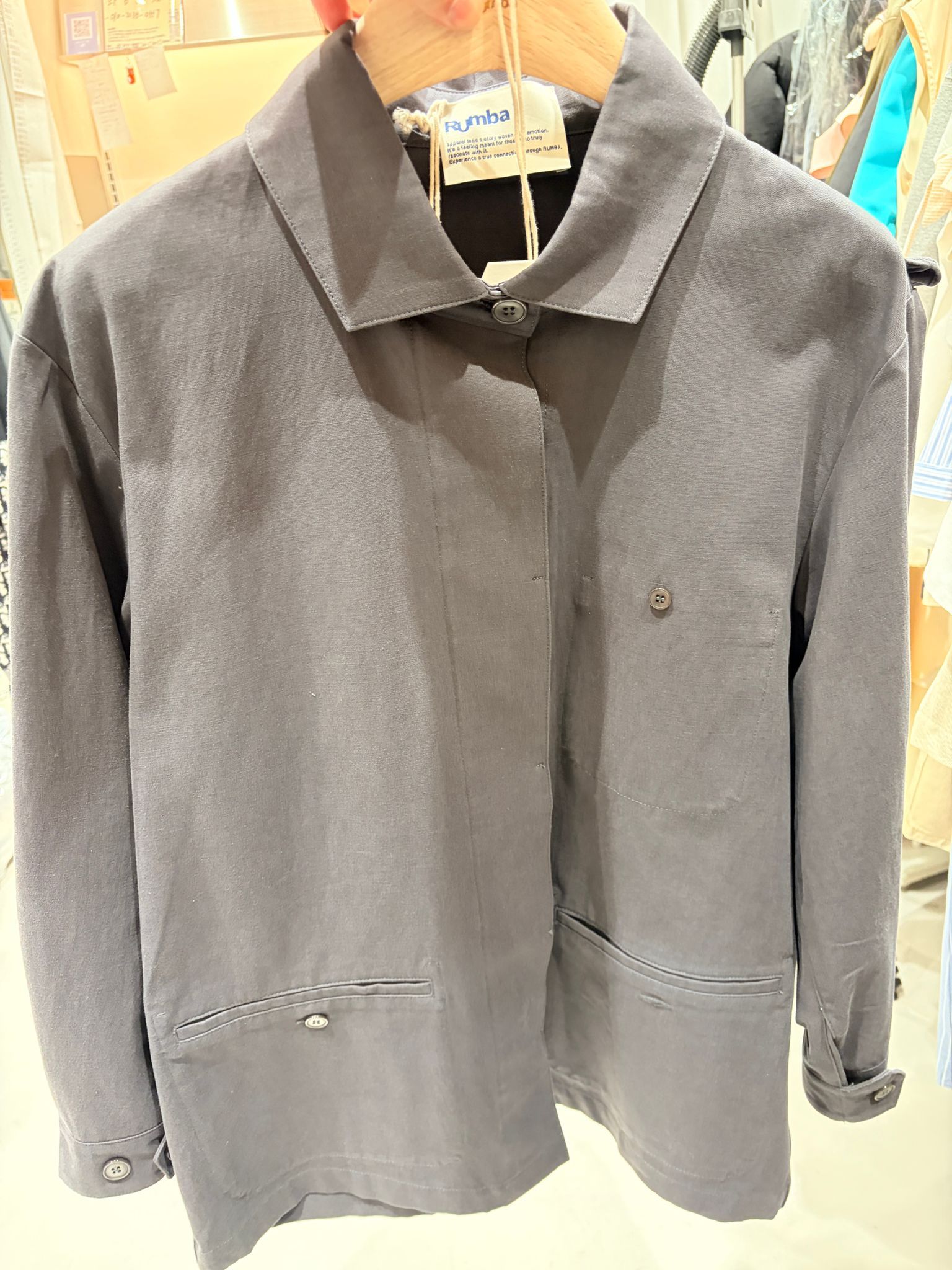4721J GREY MINIMALIST SHIRT /OUTERWEAR