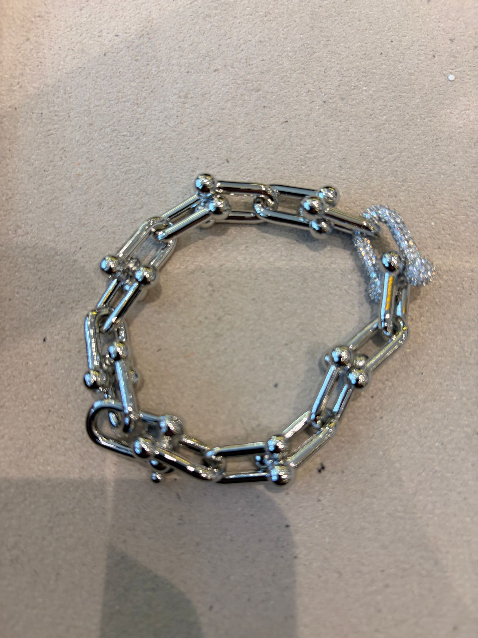 4758J SILVER CHUNKY INTERLINK BRACELET