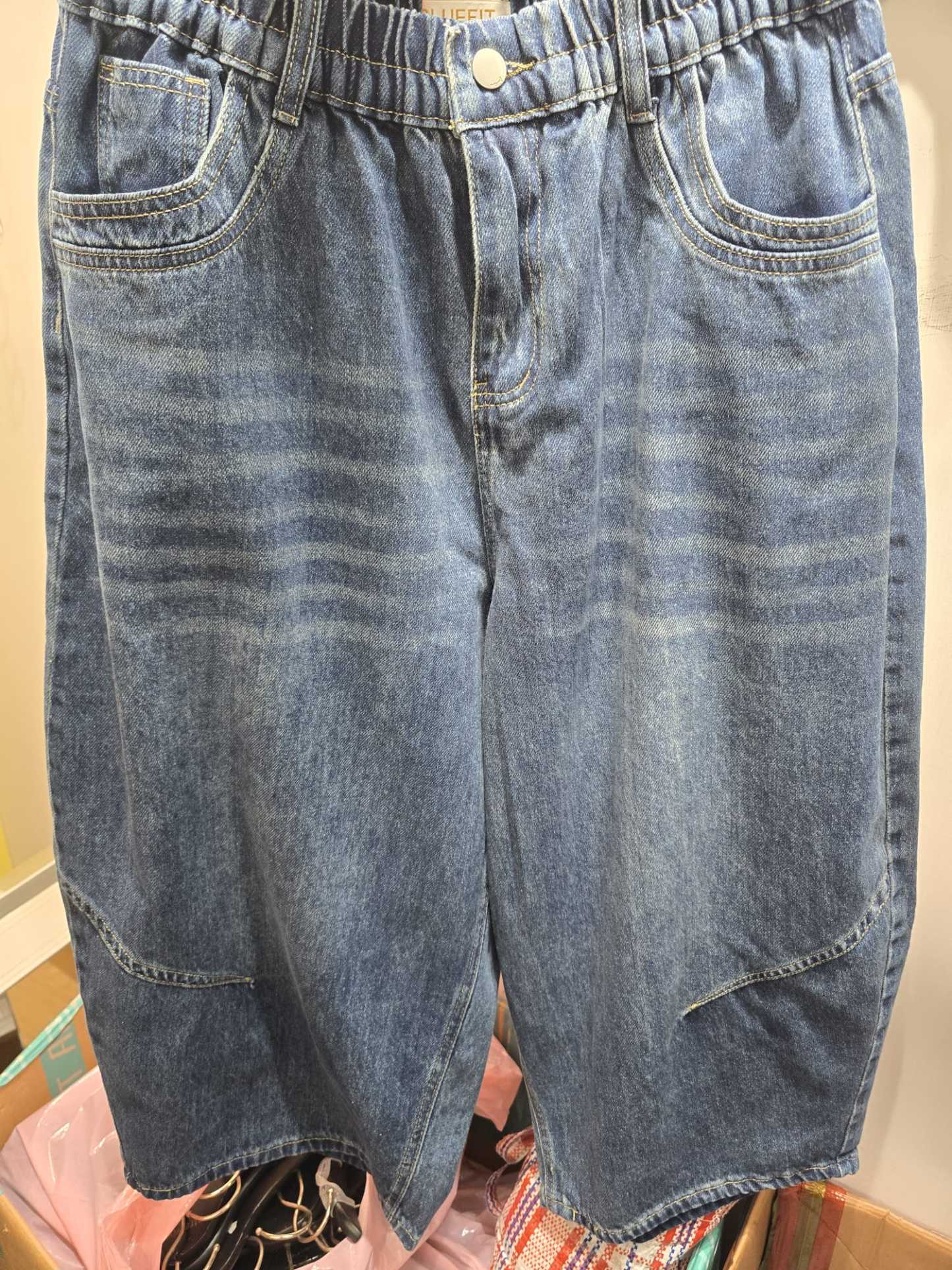 6054J BLUE DENIM LOOSE COMFY JEANS