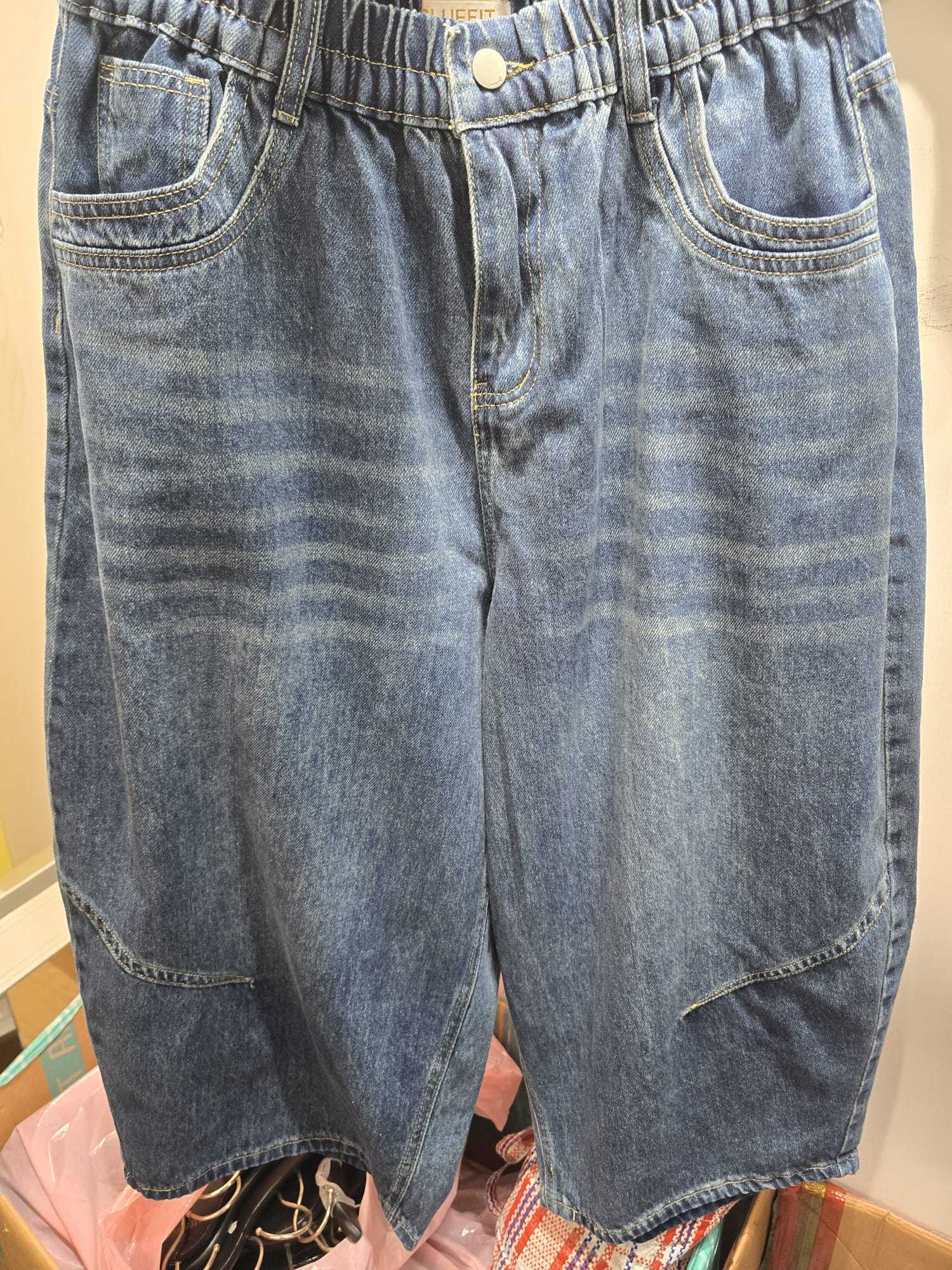 6054J BLUE DENIM LOOSE COMFY JEANS