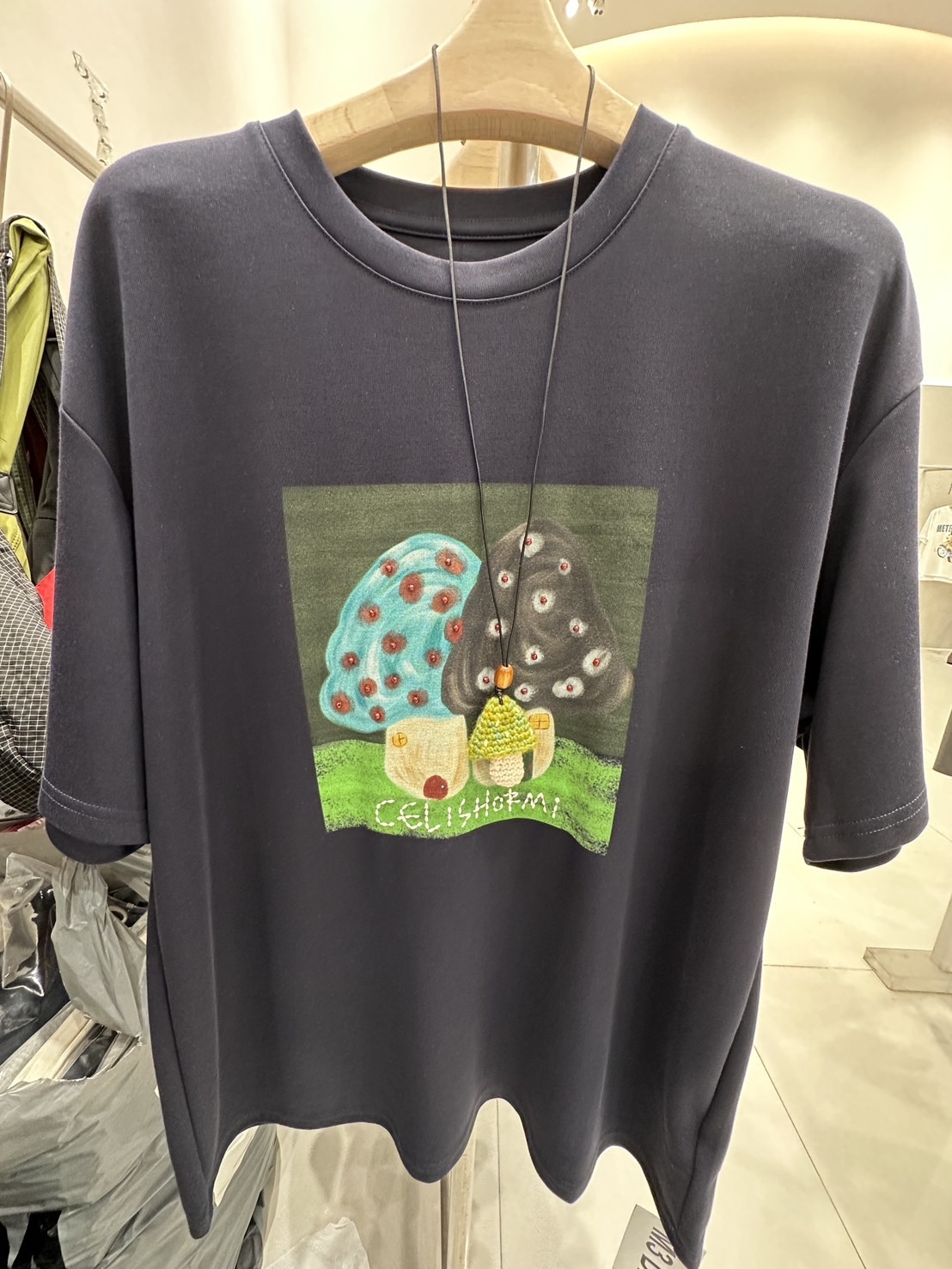 3350S NAVY CASUAL, GRAPHIC TEE, RELAXED FIT, with CARTOON PRINT