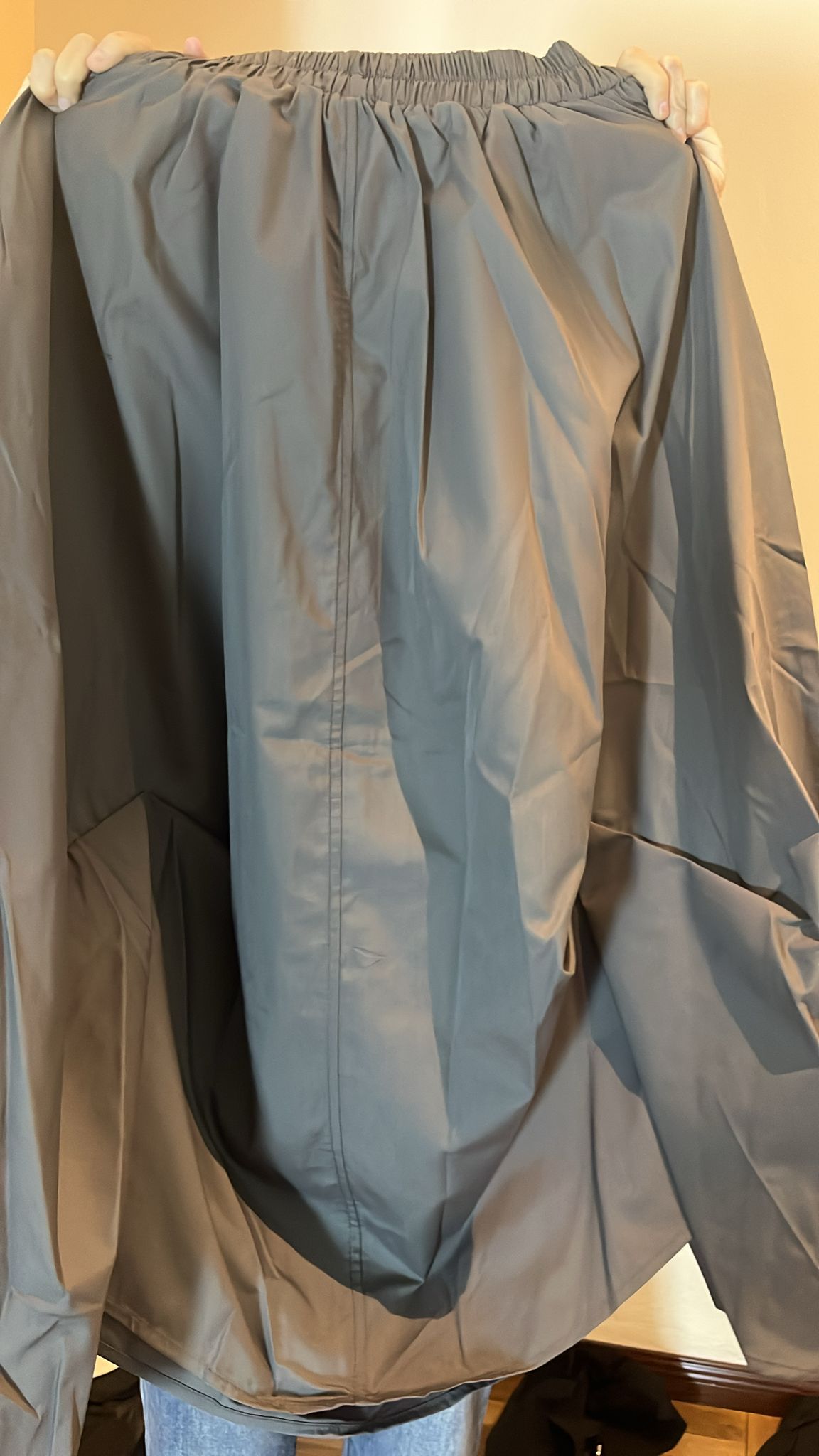 3779S GRAY CASUAL SKIRT, RELAXED FIT, with ELASTIC WAISTBAND