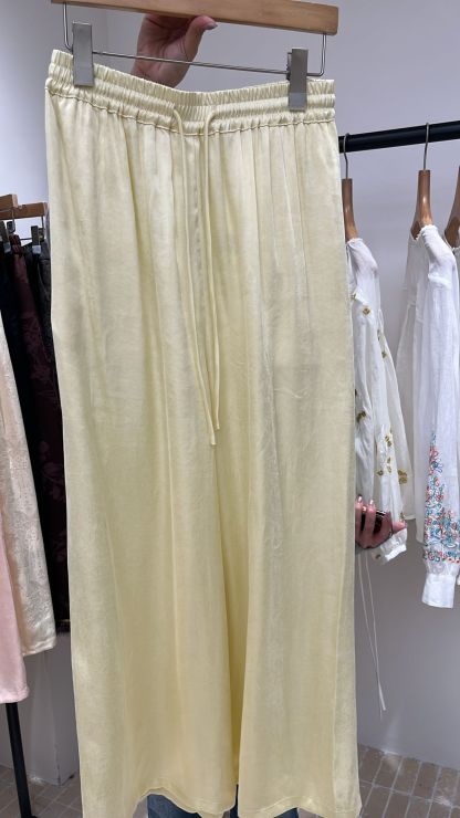 3928S IVORY CASUAL TROUSERS, RELAXED FIT, with ELASTIC WAISTBAND