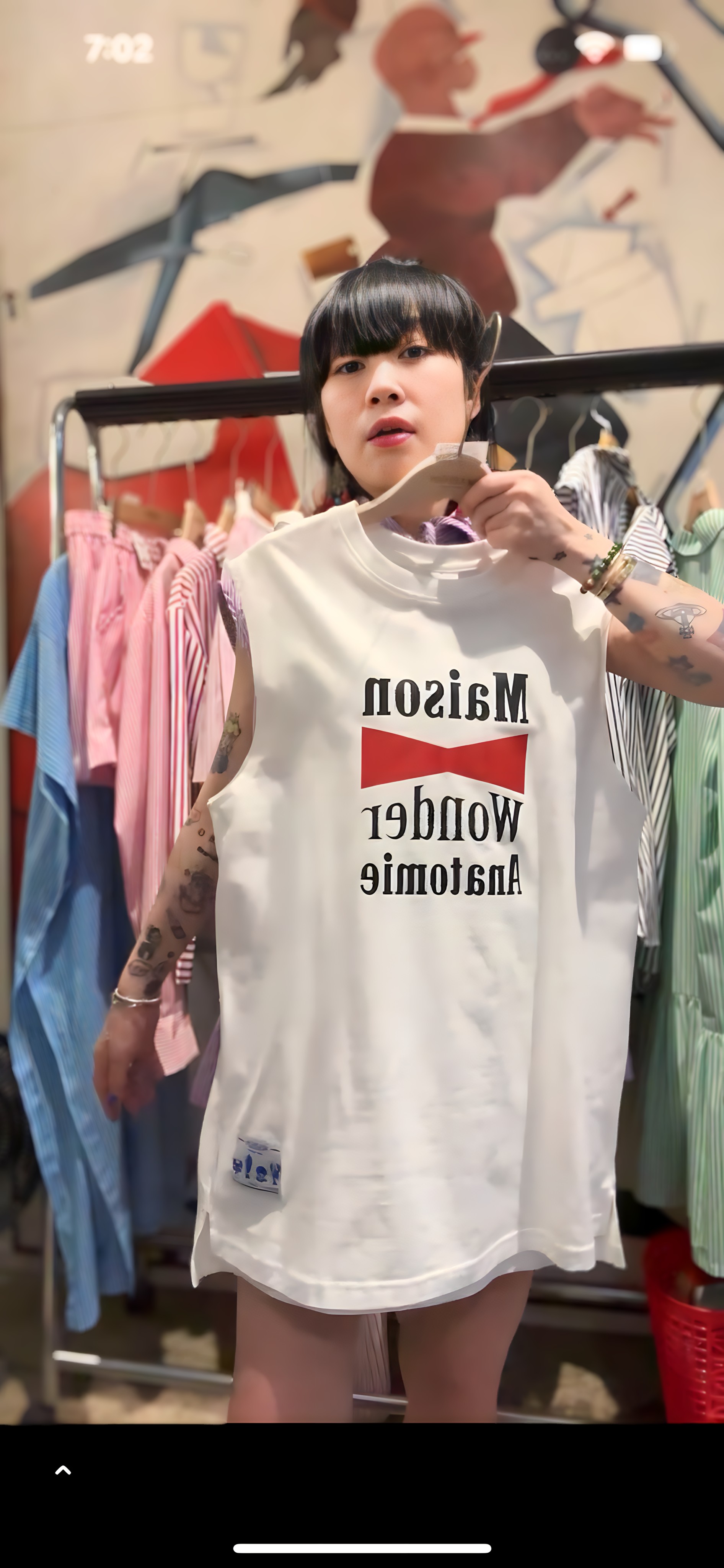 4287J WHITE CASUAL TEE, RELAXED FIT, WITH GRAPHIC PRINT