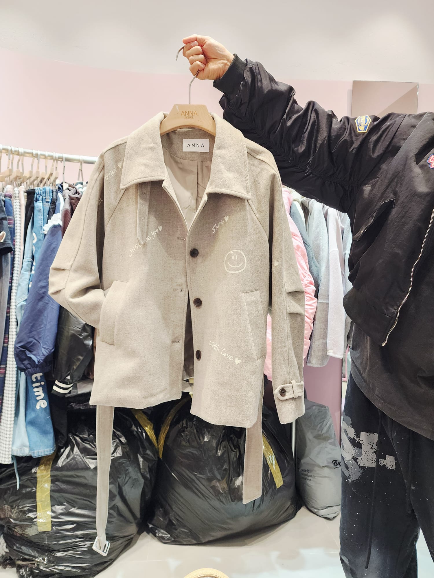 1320T GREY SMILEY BLAZER JACKET