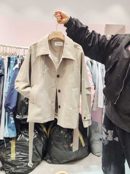 1320T GREY SMILEY BLAZER JACKET
