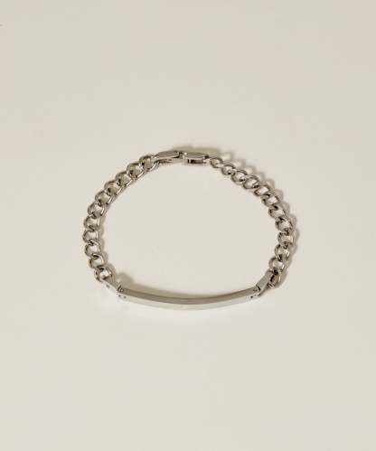 Plate Chain Bracelet［Stainless］