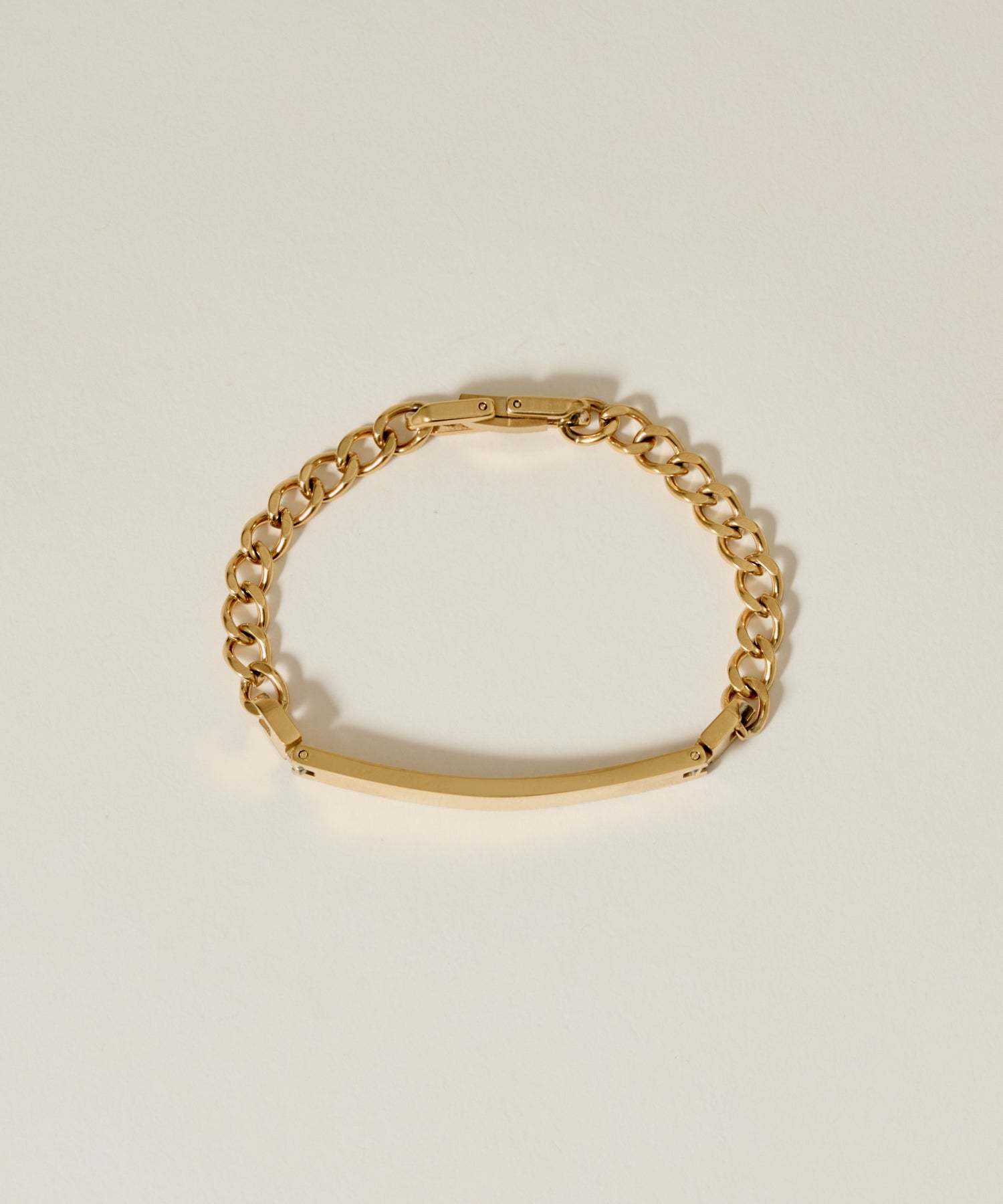 Plate Chain Bracelet［Stainless］