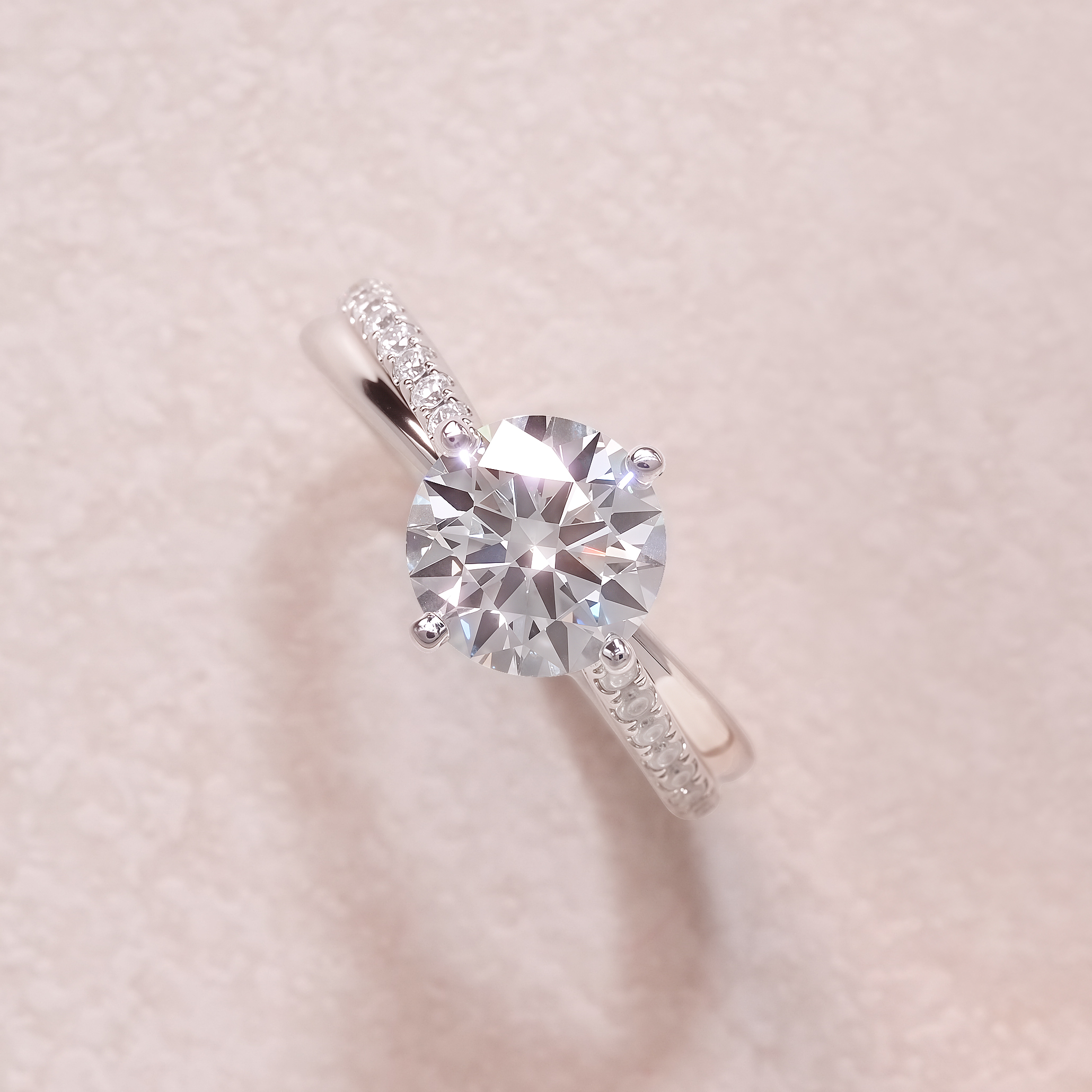 1.50ct D VVS2 圓形培育鑽石18K白金戒指 (附證書)