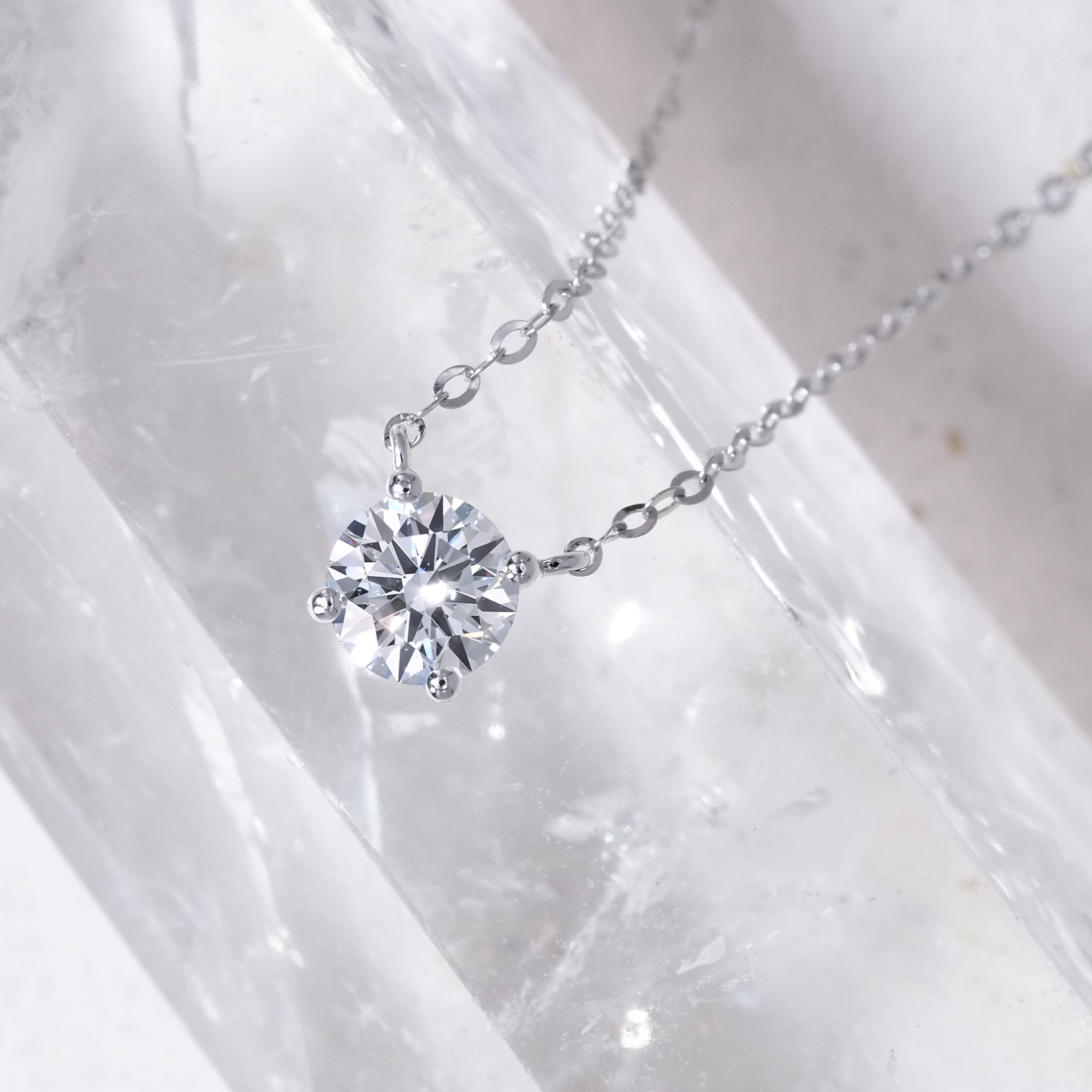 1ct Lab Grown Diamond Necklace - IGI Certified