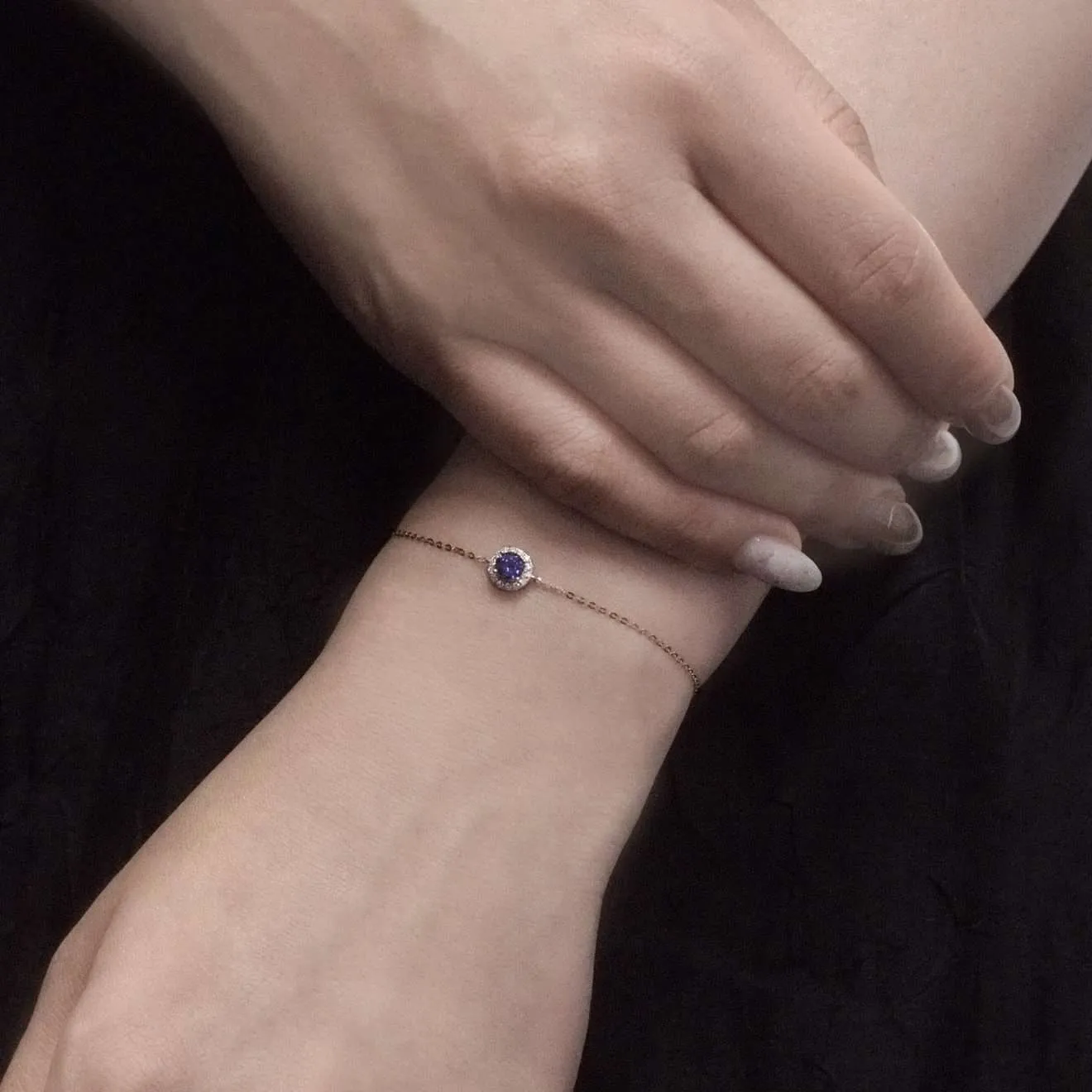 經典光環培育寶石手鏈