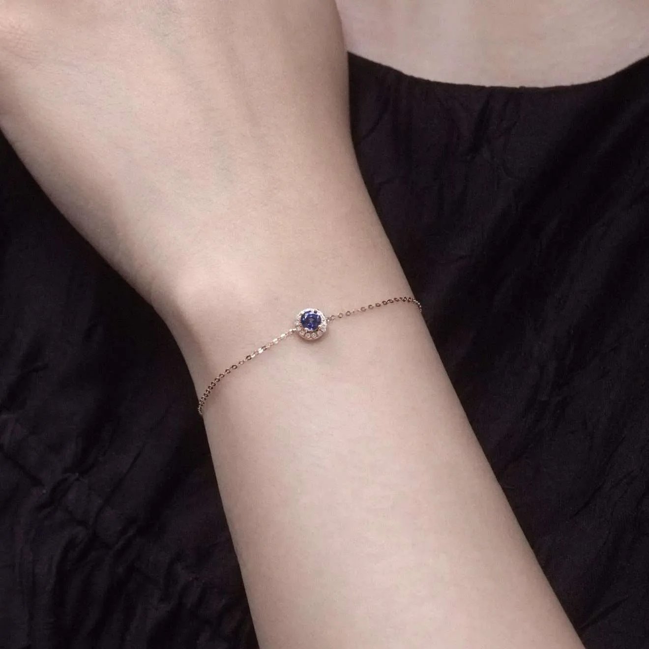 經典光環培育寶石手鏈