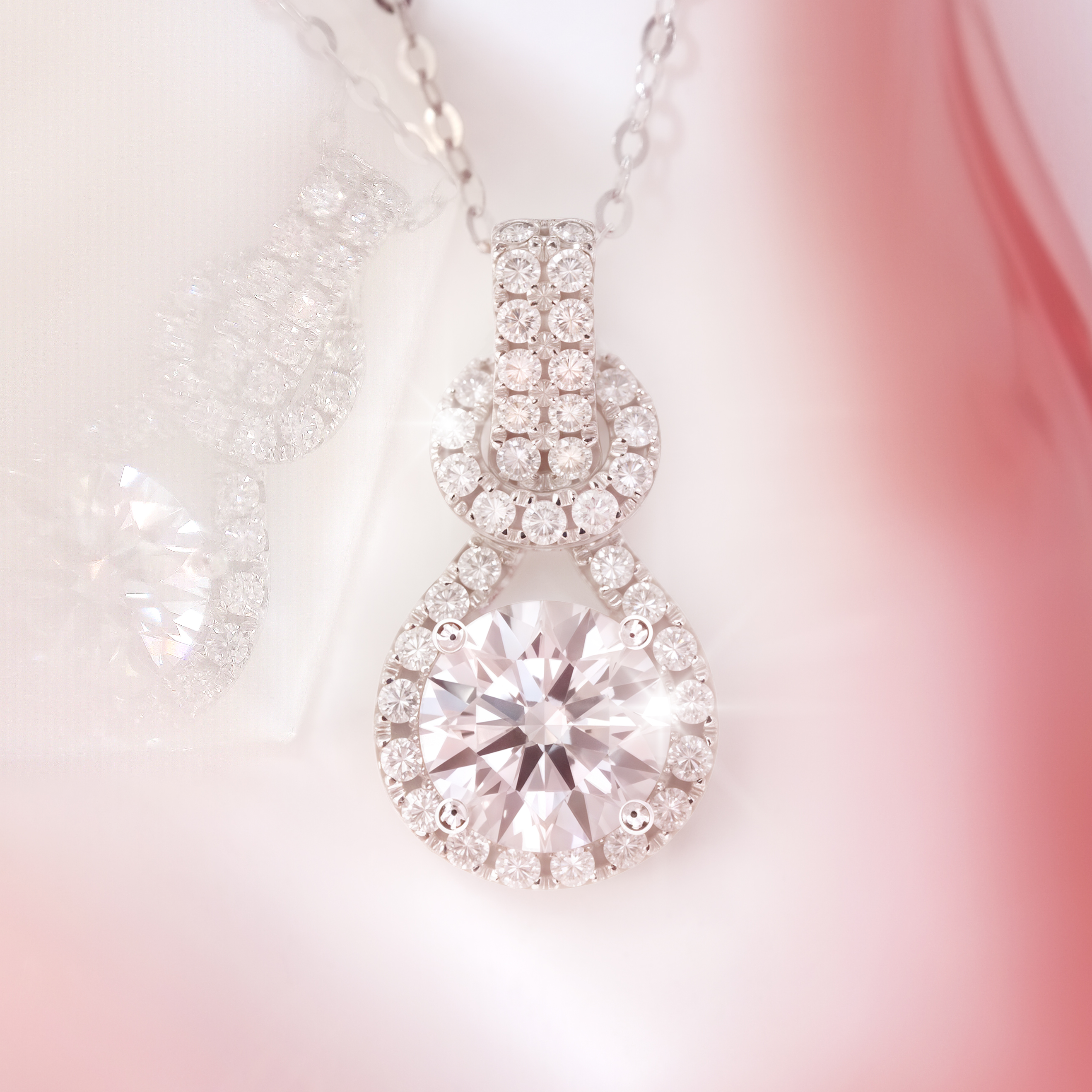 愛之結單鑽頸鏈