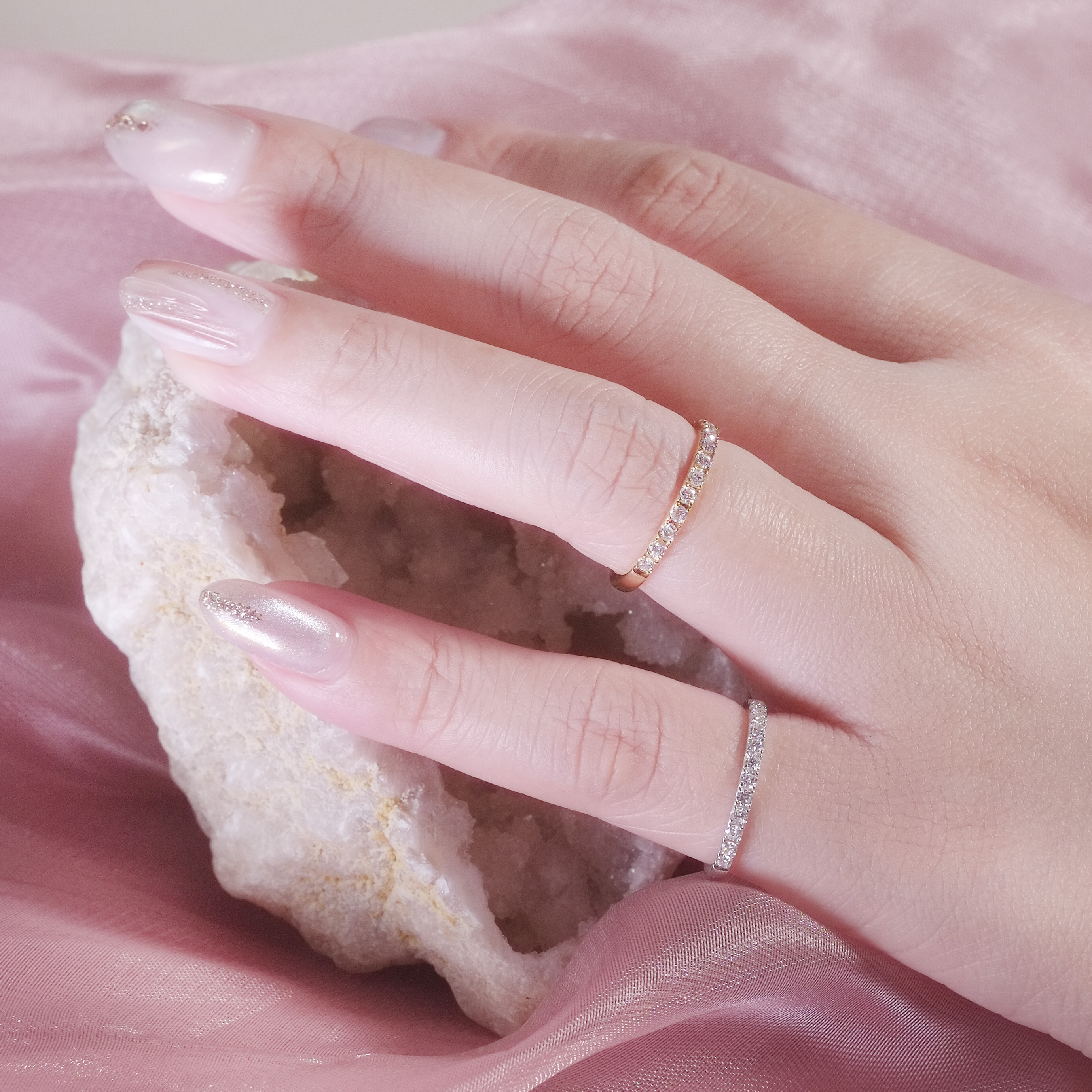 經典百搭培育鑽石線戒