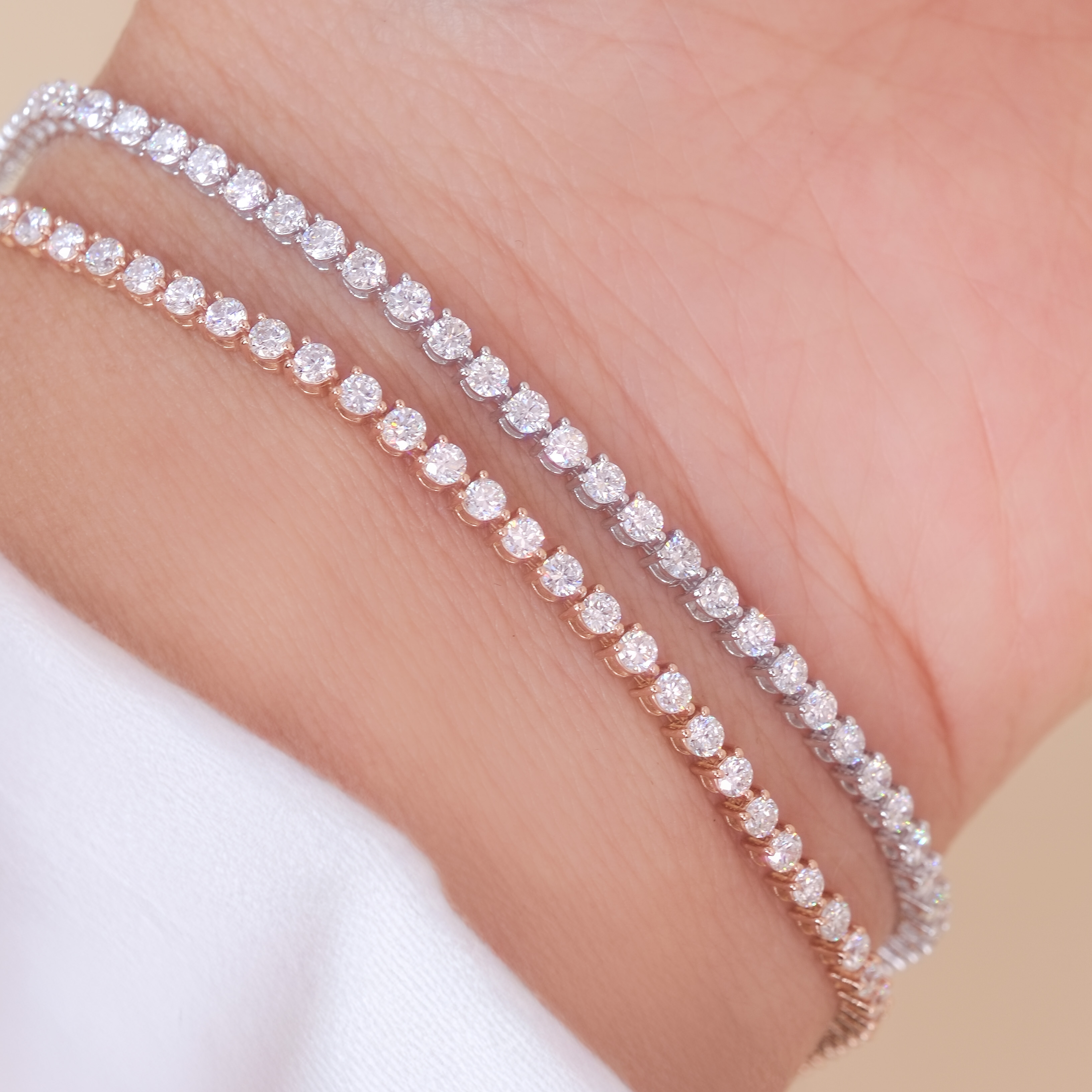 三爪培育鑽石網球手鏈 Tennis Bracelet