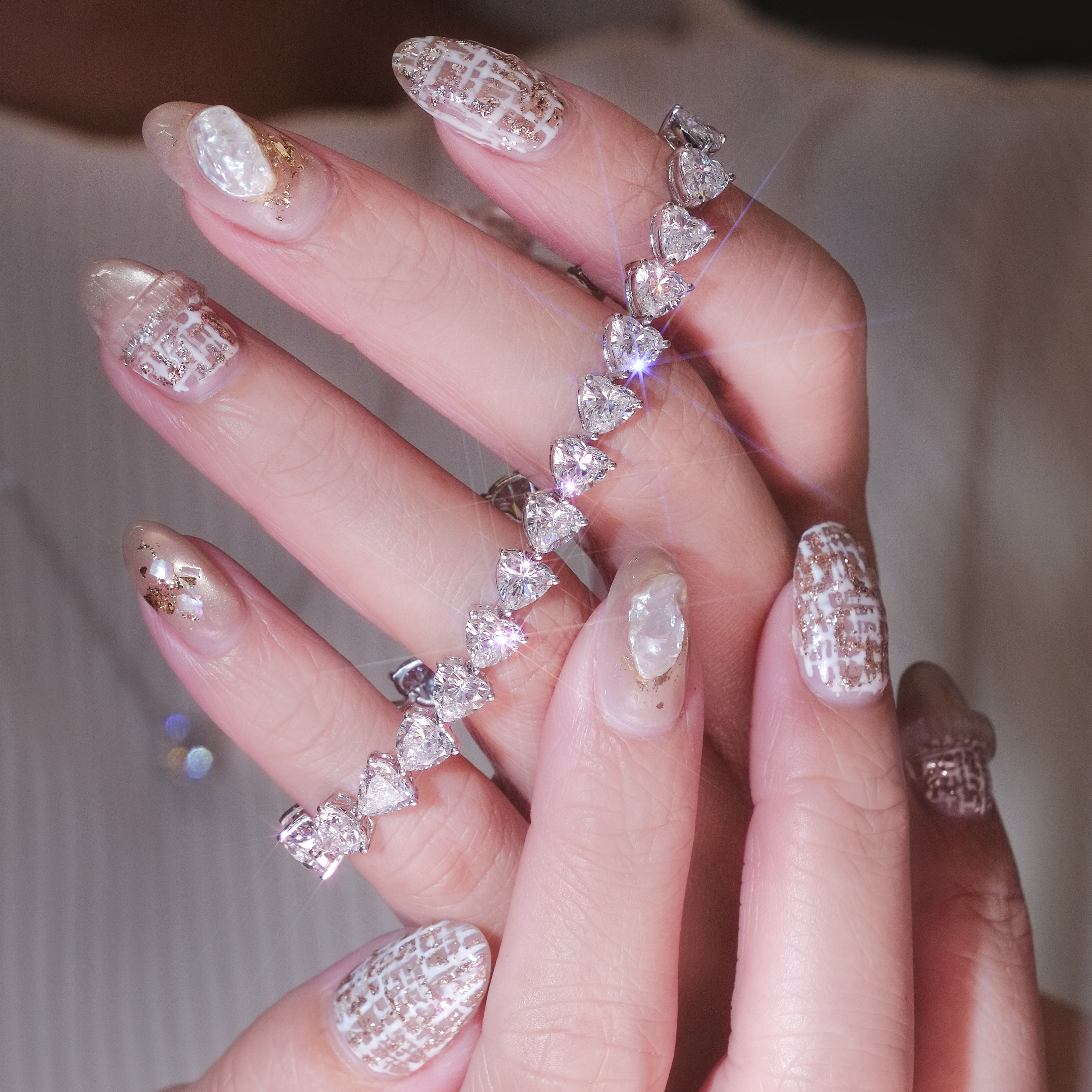 heart diamond tennis bracelet 網球手鏈