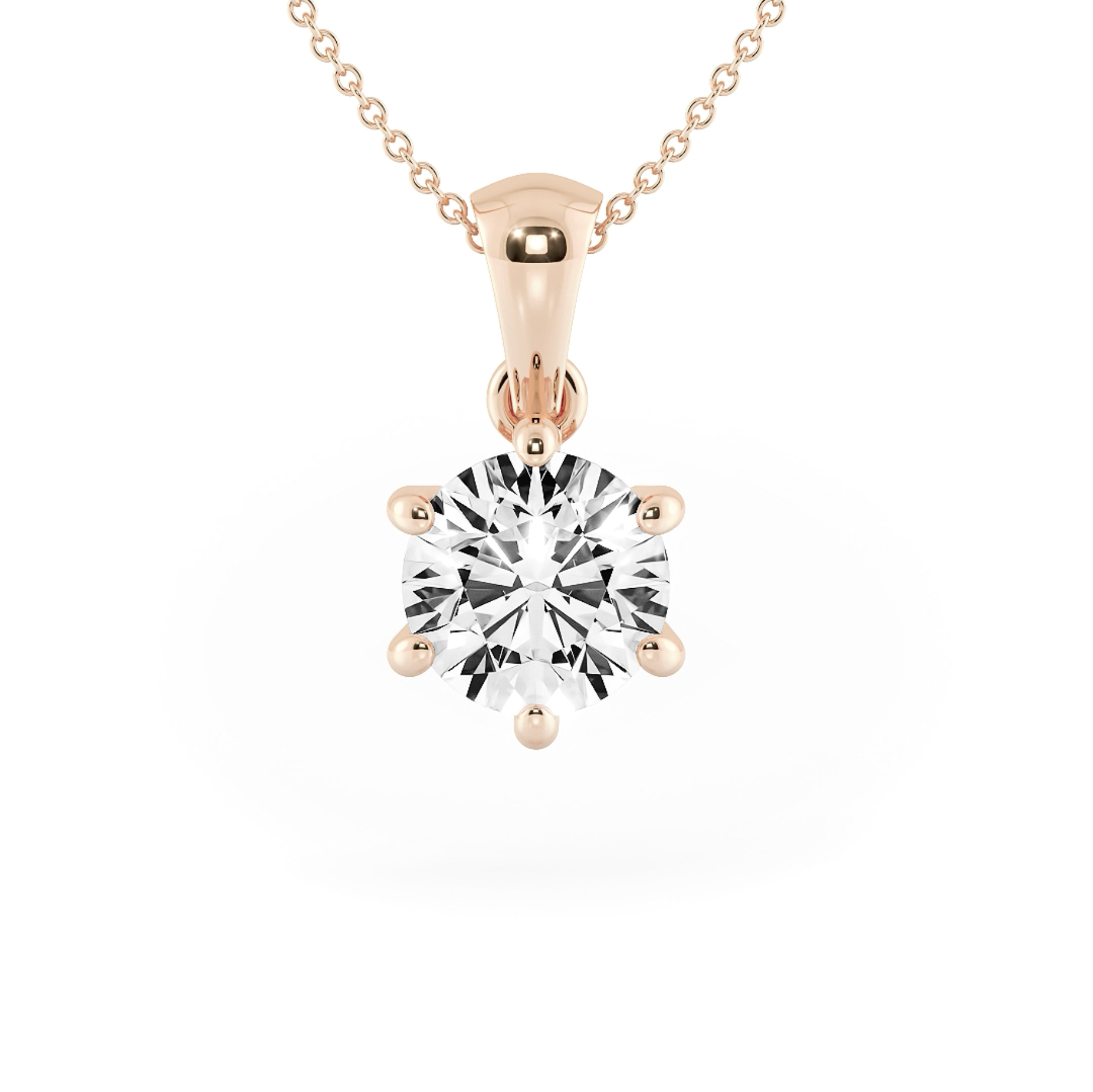 經典六爪吊墜連18K頸鏈 (0.5ct)