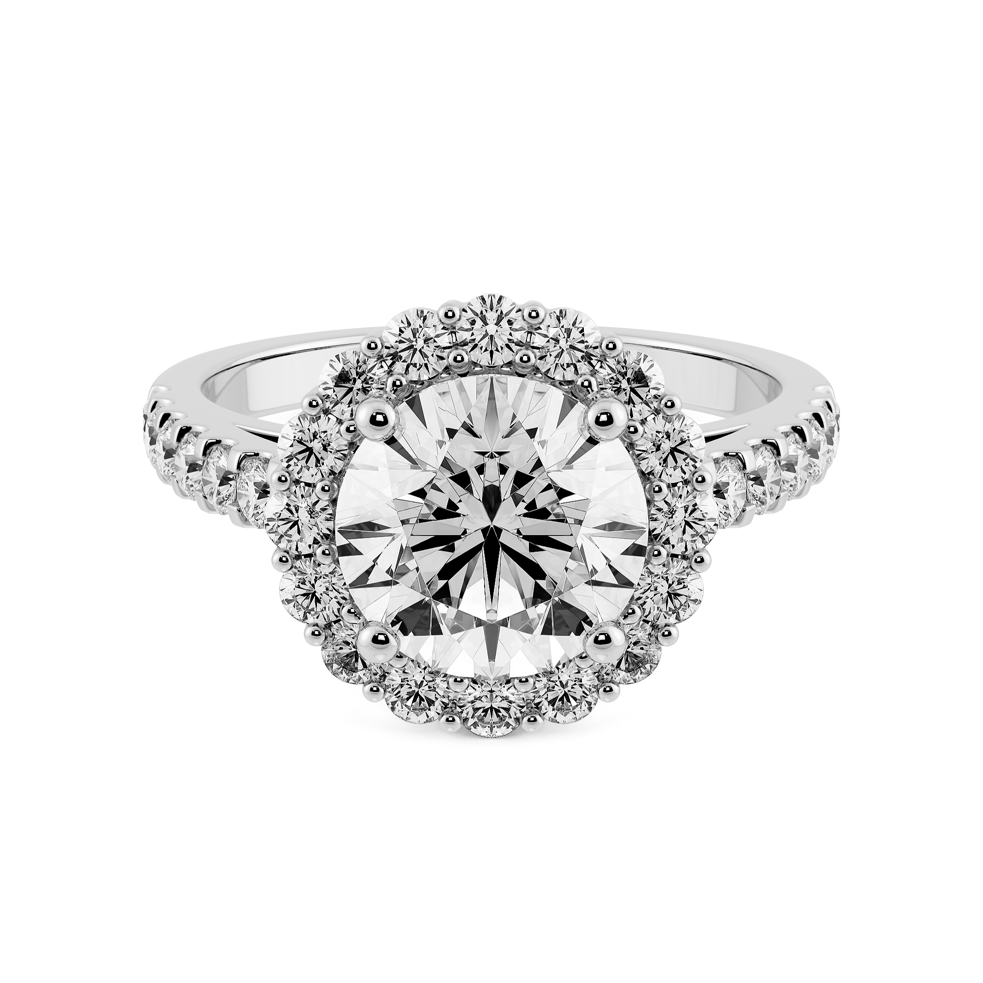 1.50ct D VVS2 圓形培育鑽石18K白金戒指 (附證書)