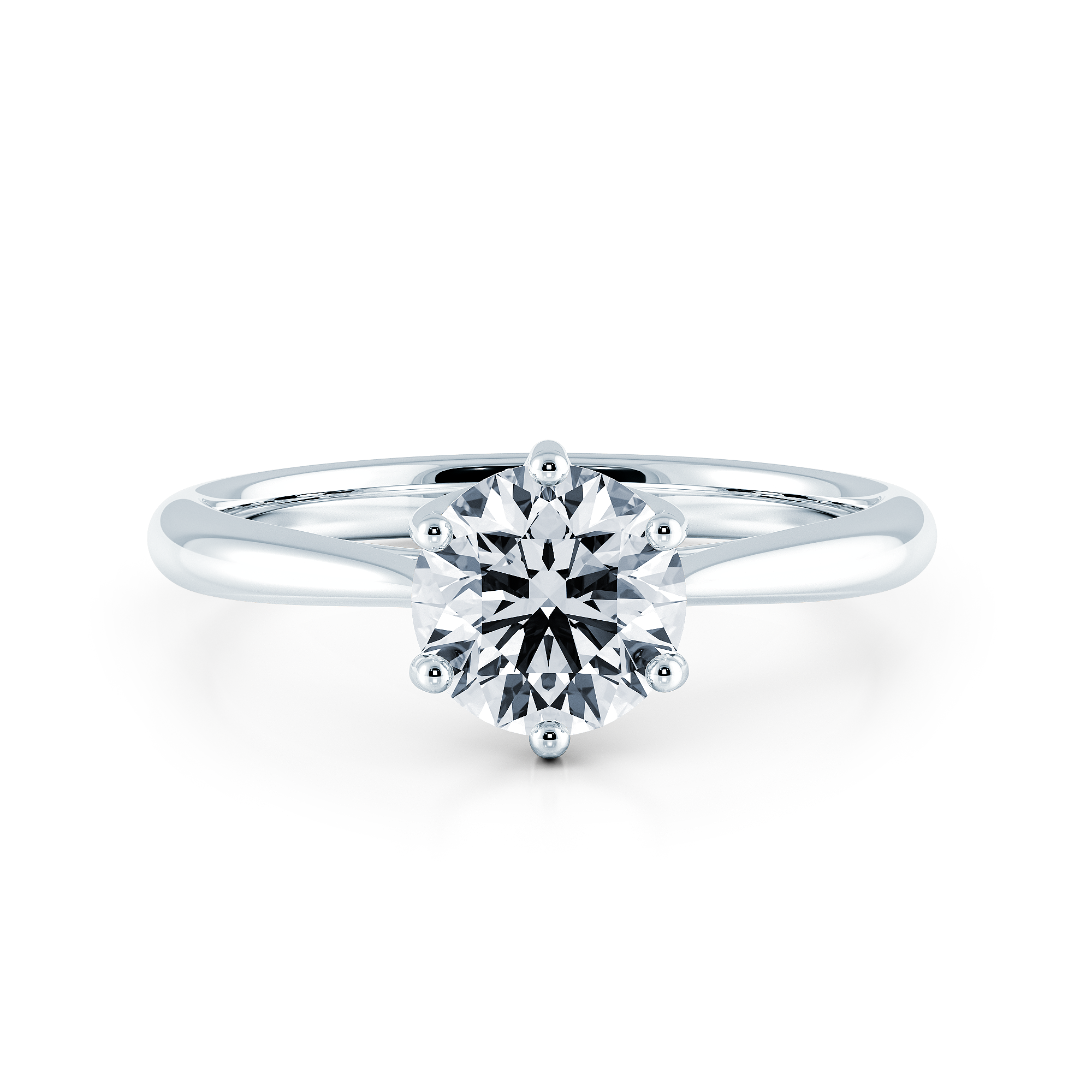 1.00ct D VVS2  18K白金六爪圓形培育鑽石戒指 (附IGI證書)