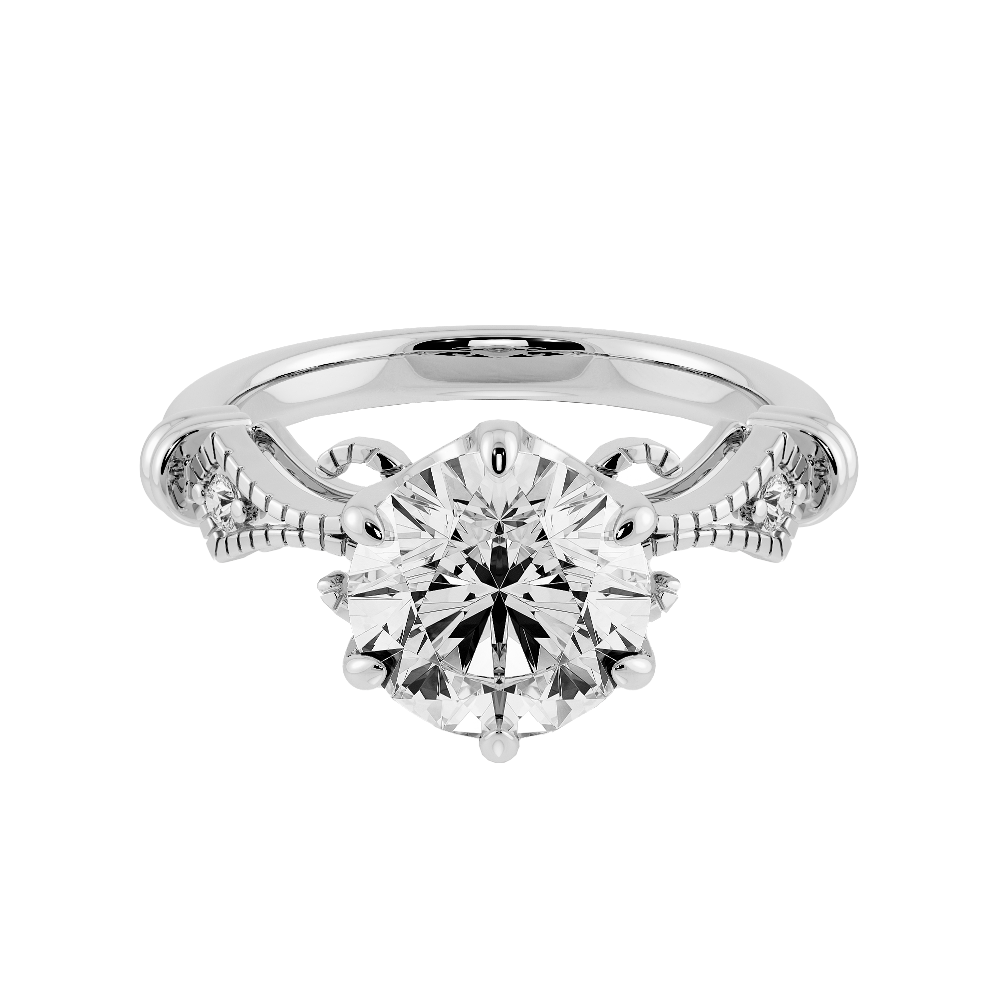 18K白金鑽石戒指