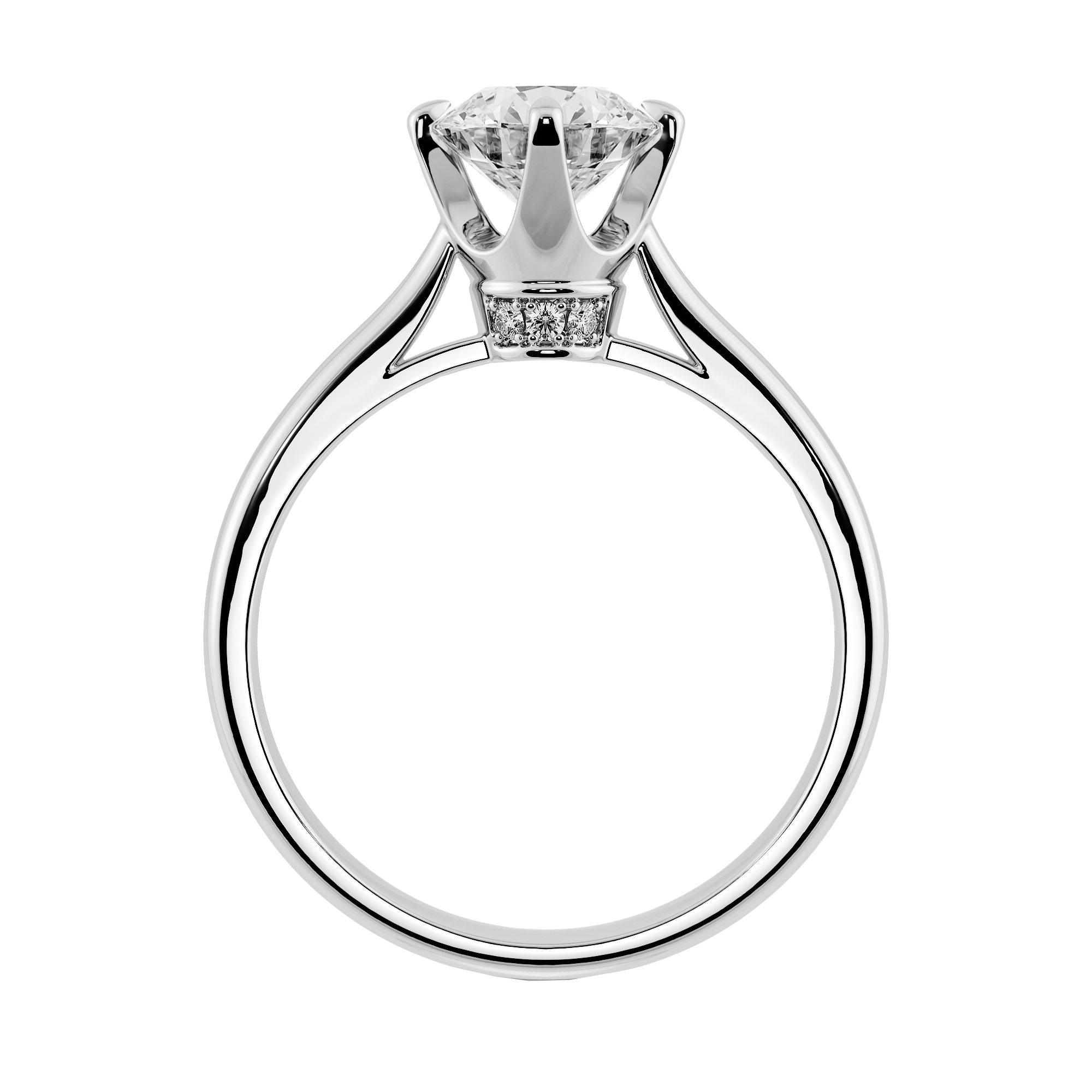 3.07ct D VVS2 圓形培育鑽石18K白金戒指 (附證書)