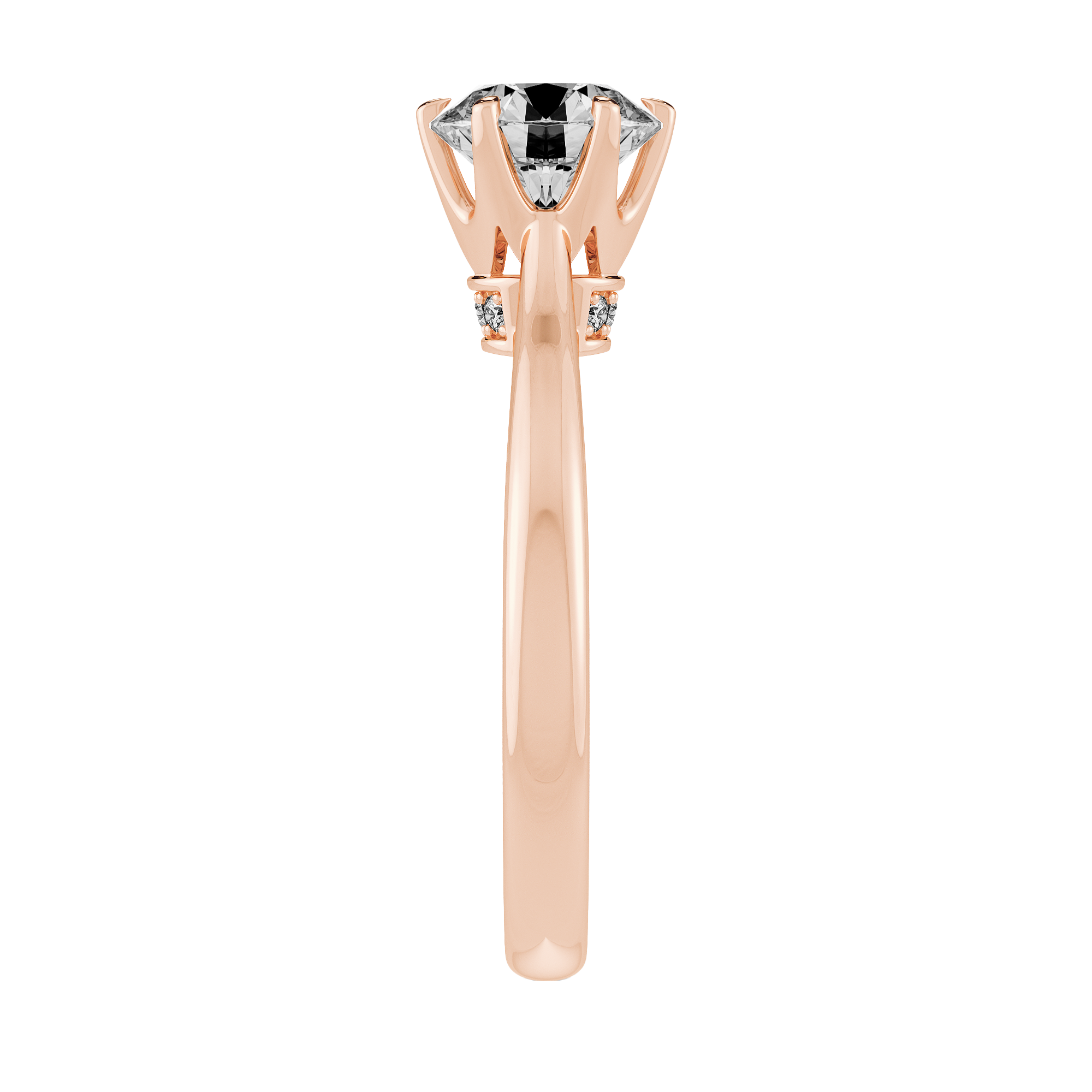 2.3mm 寬度櫻花主題單鑽戒指，展現優雅與尊貴氣質。