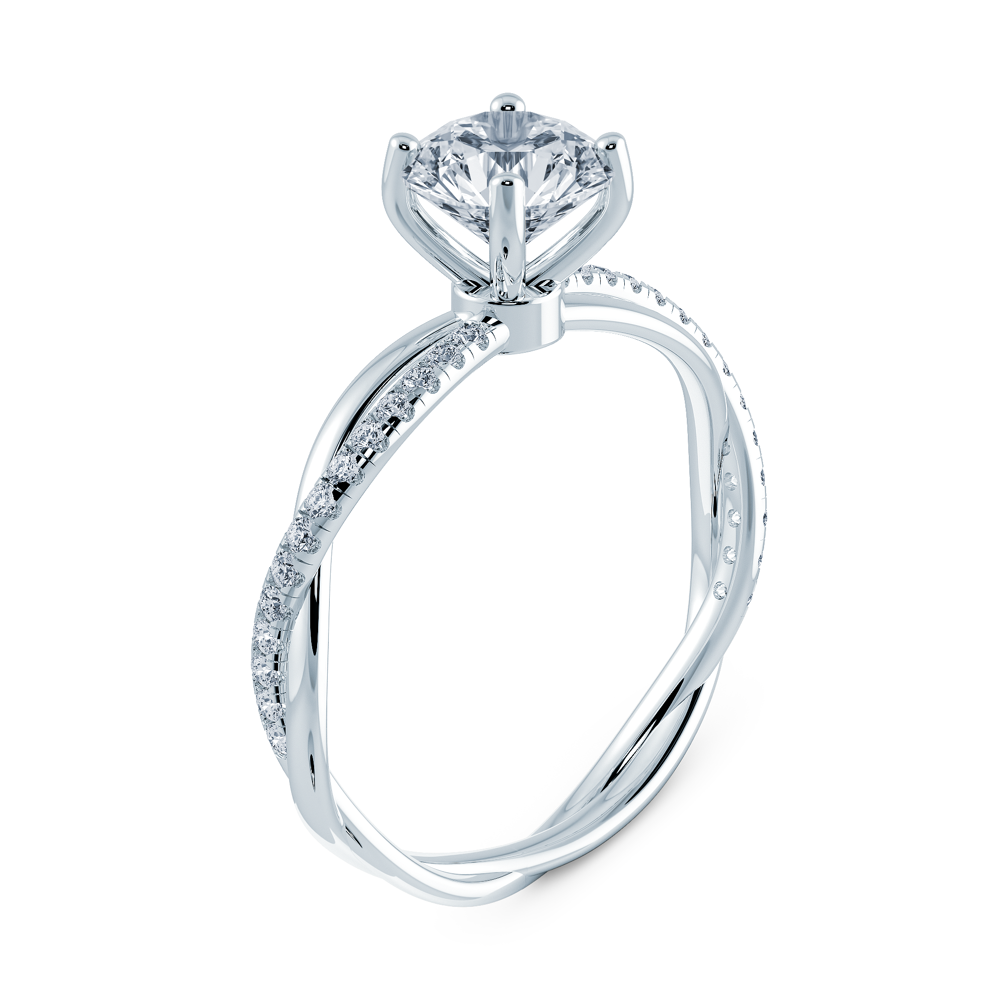 實驗室鑽石求婚戒指細節，藤蔓纏繞立體設計，象徵愛情羈絆的特殊款式鑽戒。