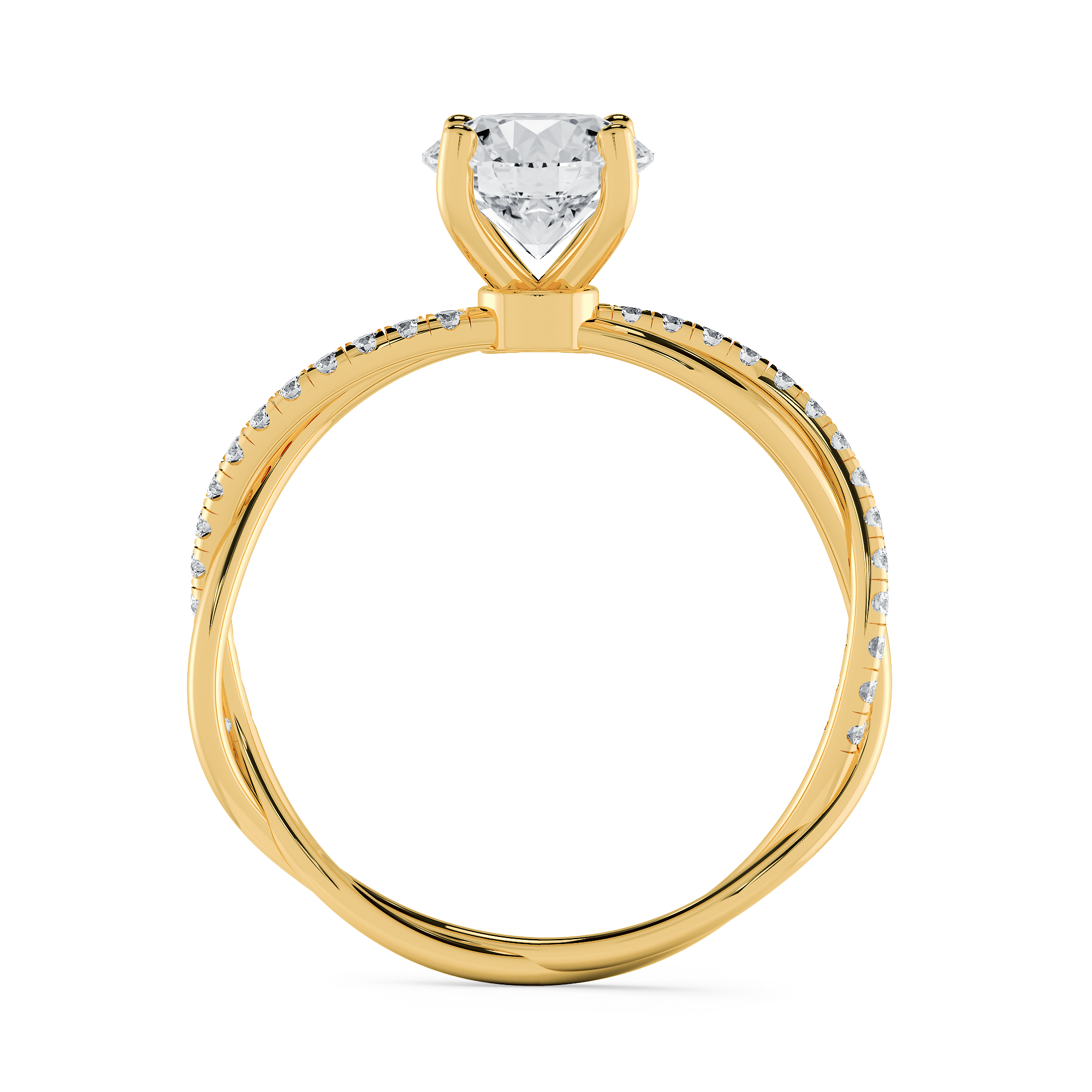 實驗室鑽石求婚戒指細節，藤蔓纏繞立體設計，象徵愛情羈絆的特殊款式鑽戒。