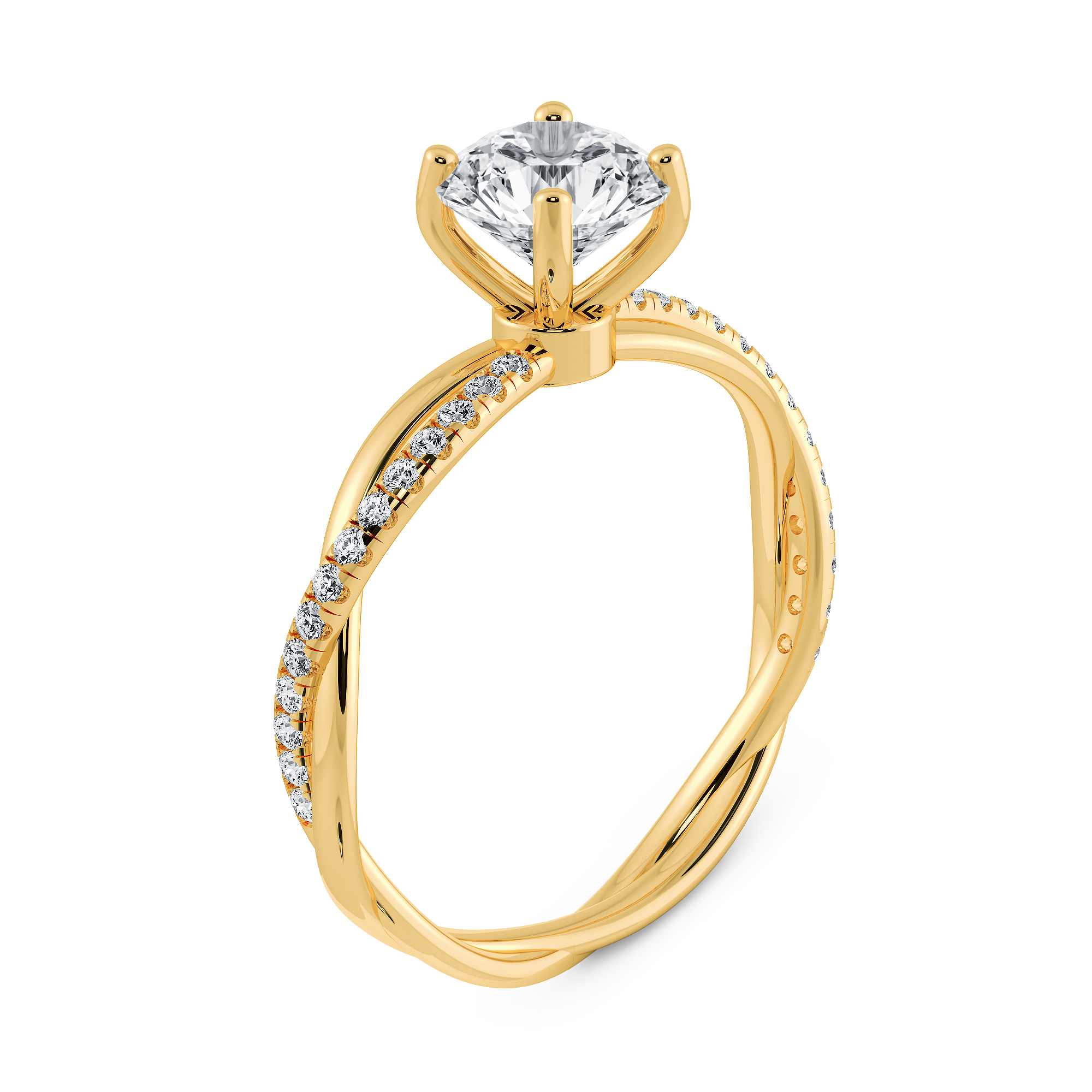 實驗室鑽石求婚戒指細節，藤蔓纏繞立體設計，象徵愛情羈絆的特殊款式鑽戒。