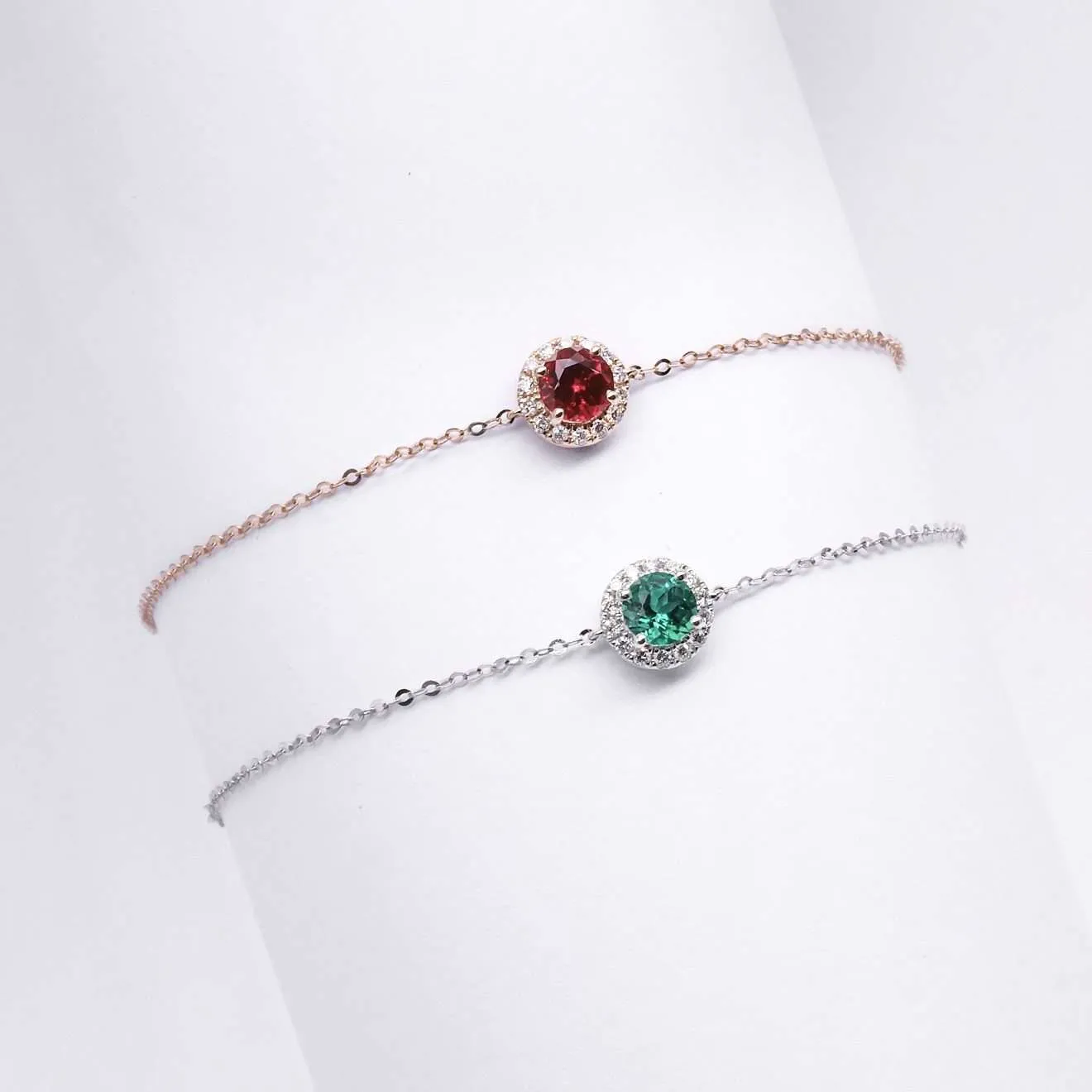 經典光環培育寶石手鏈