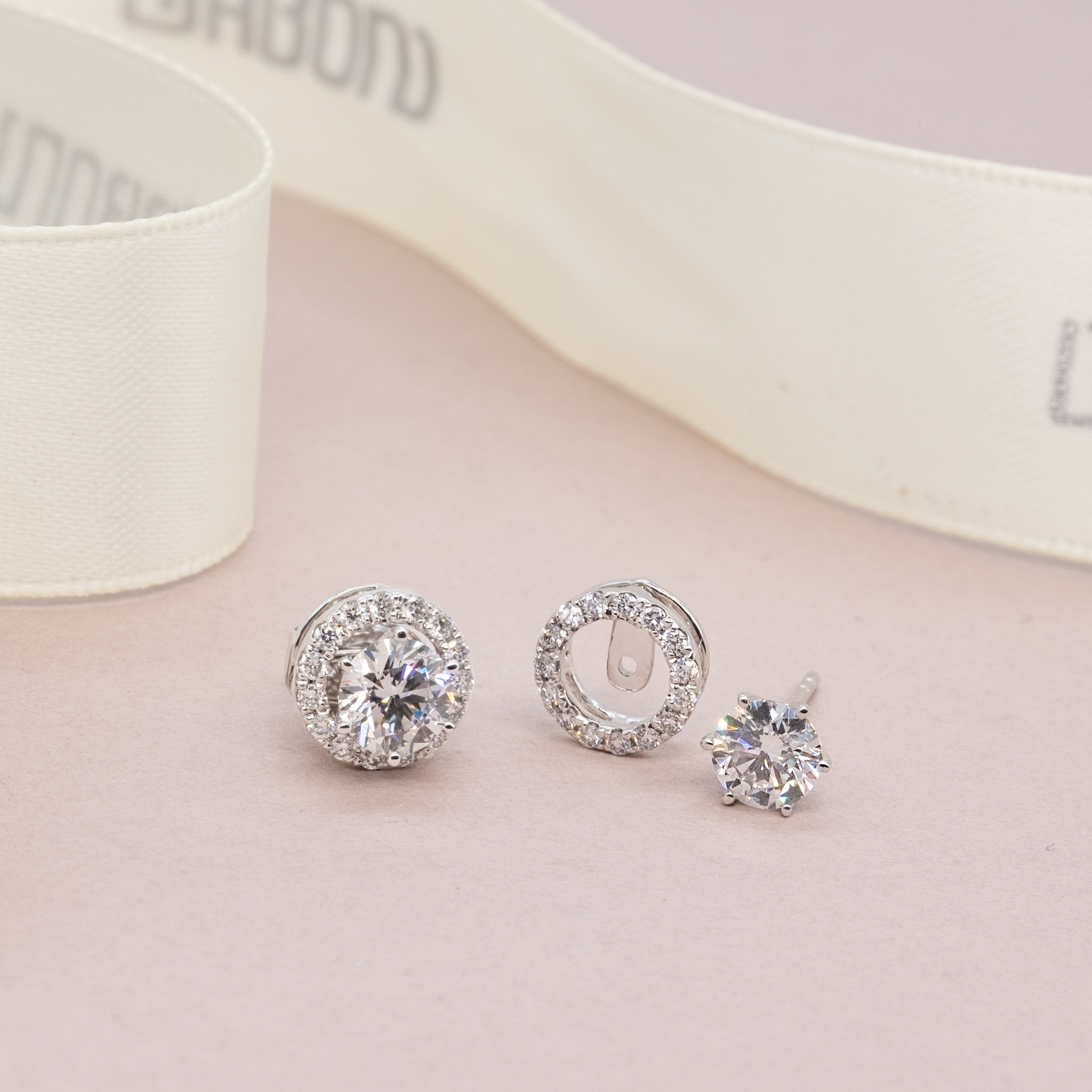 光環培育鑽石三戴耳環