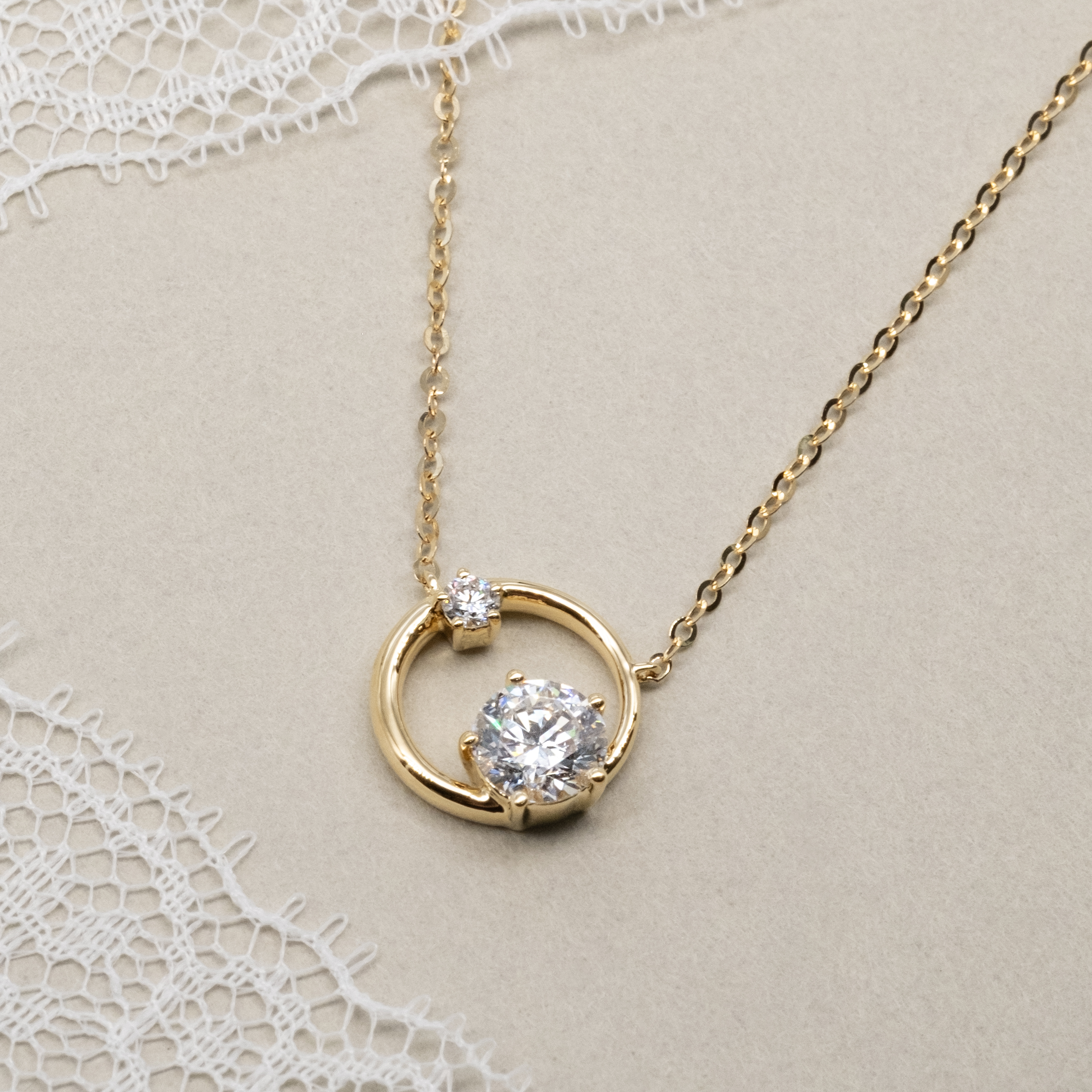 星軌培育鑽石頸鏈