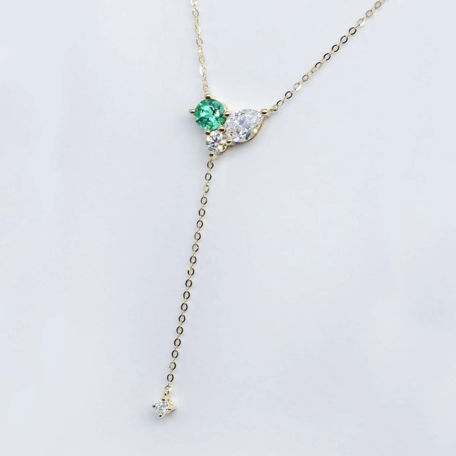 梨形及圓形垂墜頸鏈