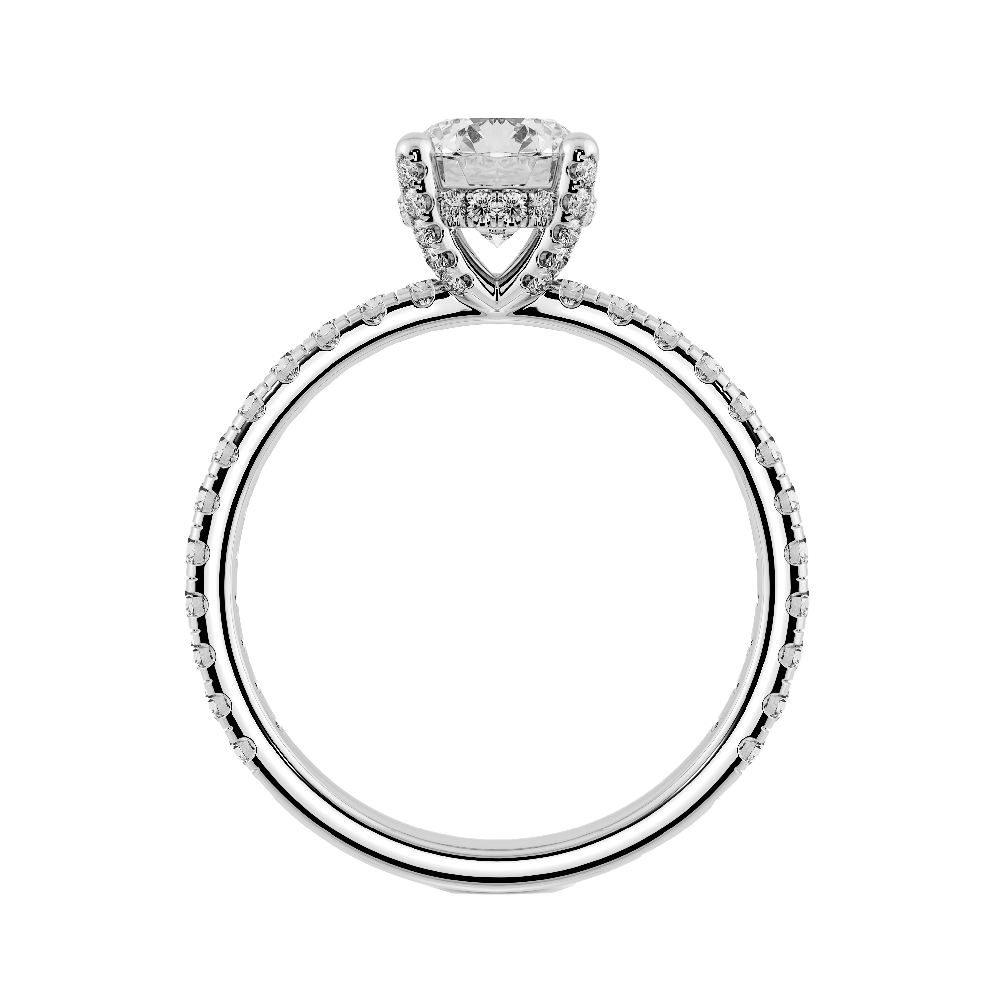 1.03ct D VVS2 圓形培育鑽石18K白金戒指 (附證書)