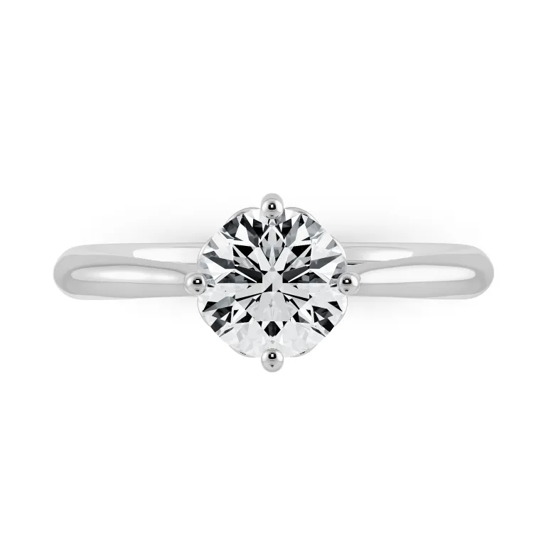 2.00ct D VVS2 18K白金四爪圓形培育鑽石戒指 (附IGI證書)
