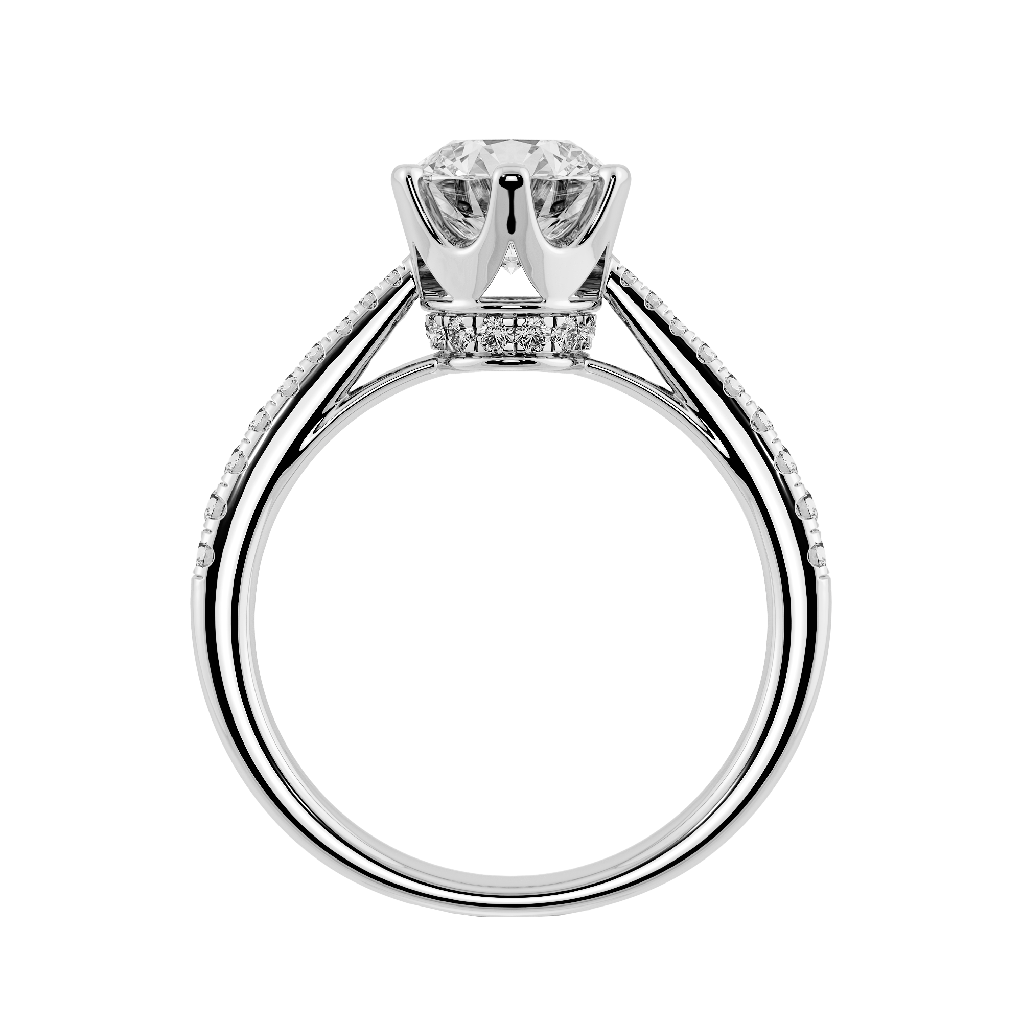 3.07ct D VVS2 圓形培育鑽石18K白金戒指 (附證書)